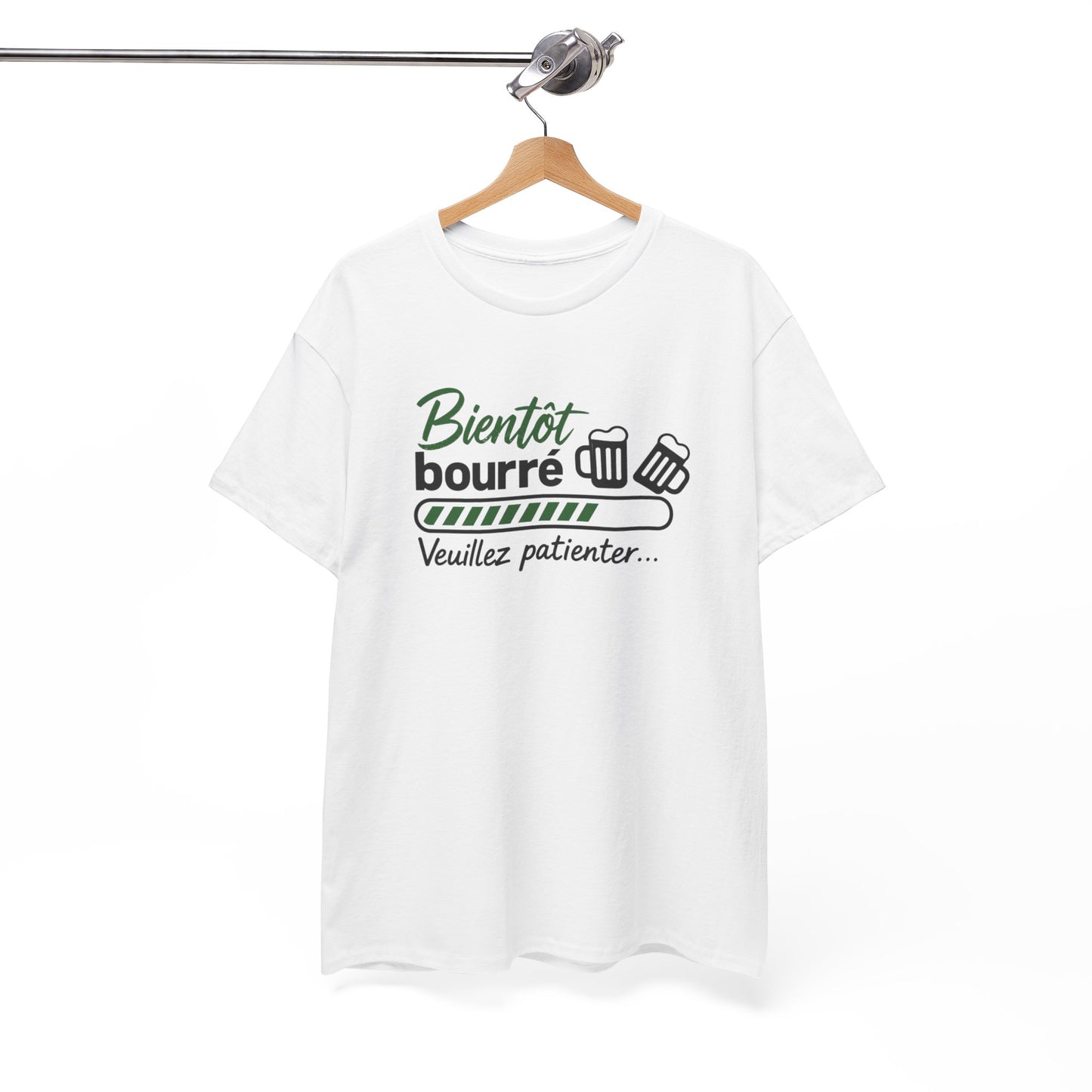 T-Shirt Humour Apéro Homme Femme – Tee Shirt Bientôt Prêt Apéro – Cadeau Drôle Soirée Bière Noir Blanc Gris