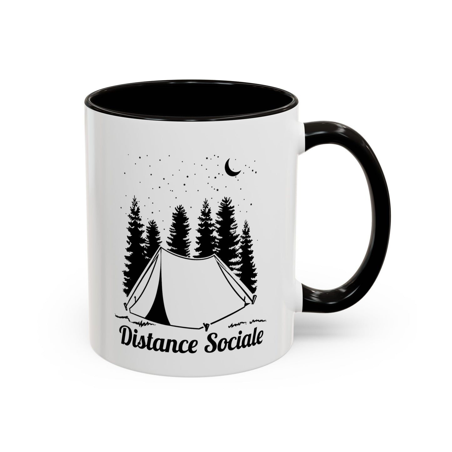Mug Camping Homme et Femme – Tasse Humour Campeur Nature Forêt – Idée Cadeau Randonnée Bivouac Tente Plein Air Aventurier – 325 ml Noir Bleu Rouge