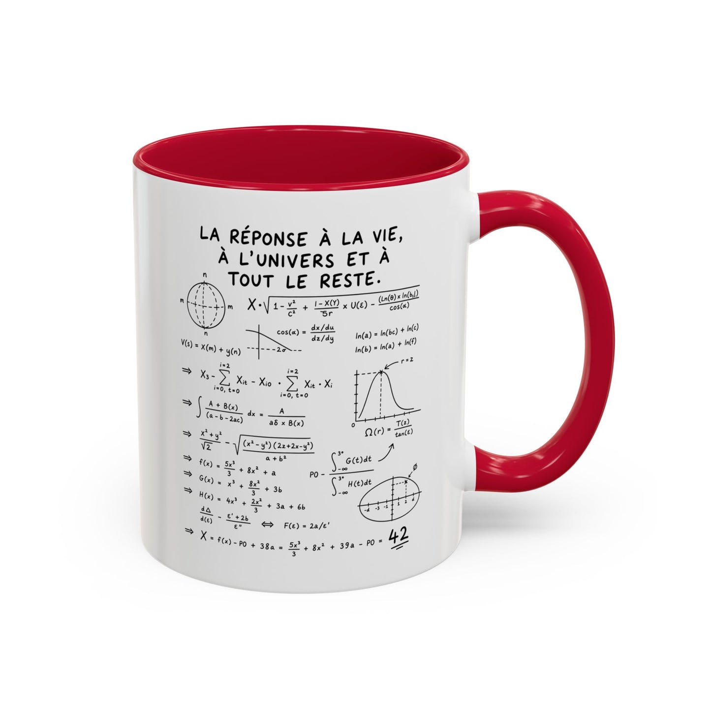 Tasse La Réponse à la Vie à l’Univers et à Tout le Reste 42 – Mug Humour Geek Mathématiques Sciences – Cadeau Homme Femme 325ml