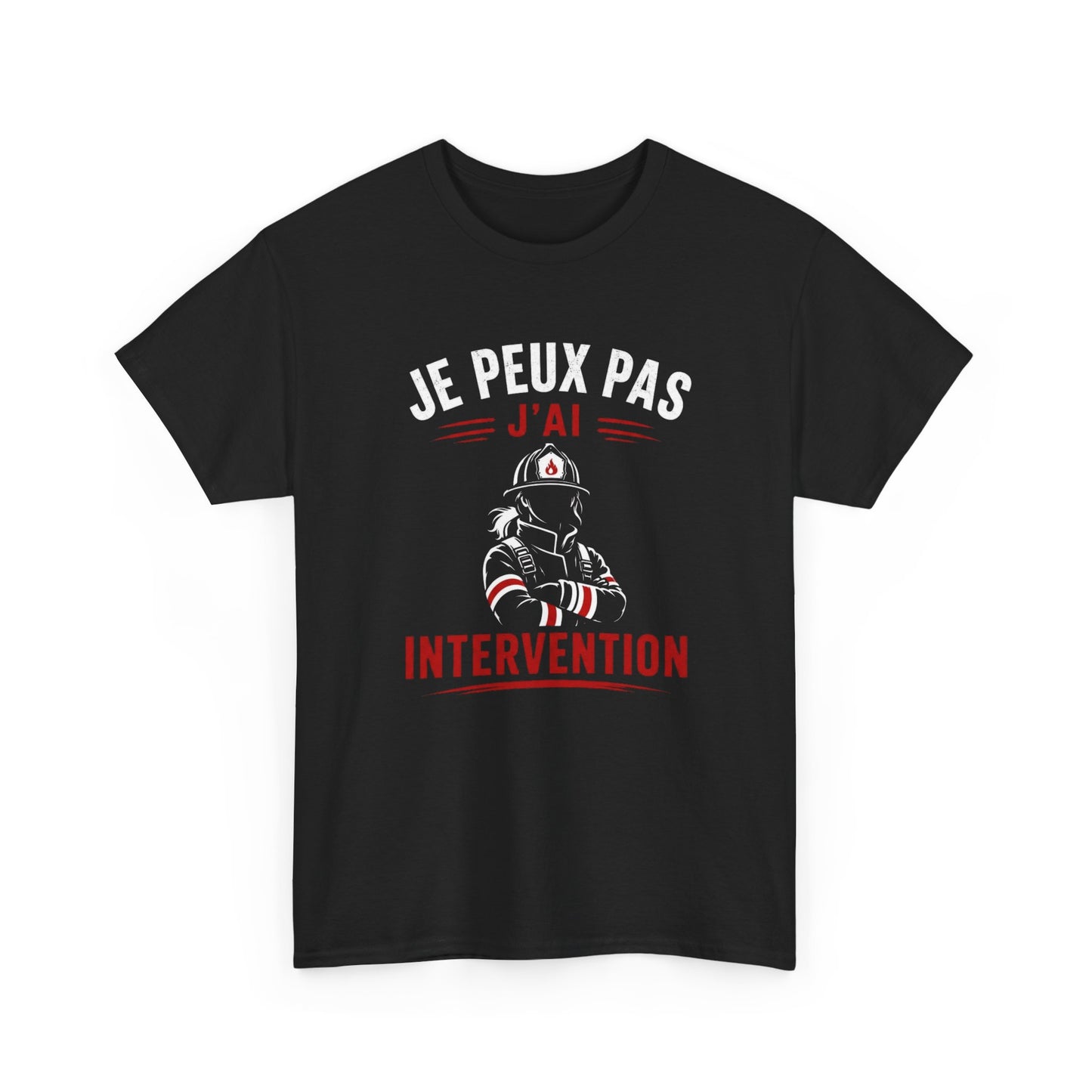 Tee-Shirt Femme Pompier – Humour Sapeur-Pompier Intervention – Cadeau Original pour Pompière Passionnée Secours Incendie