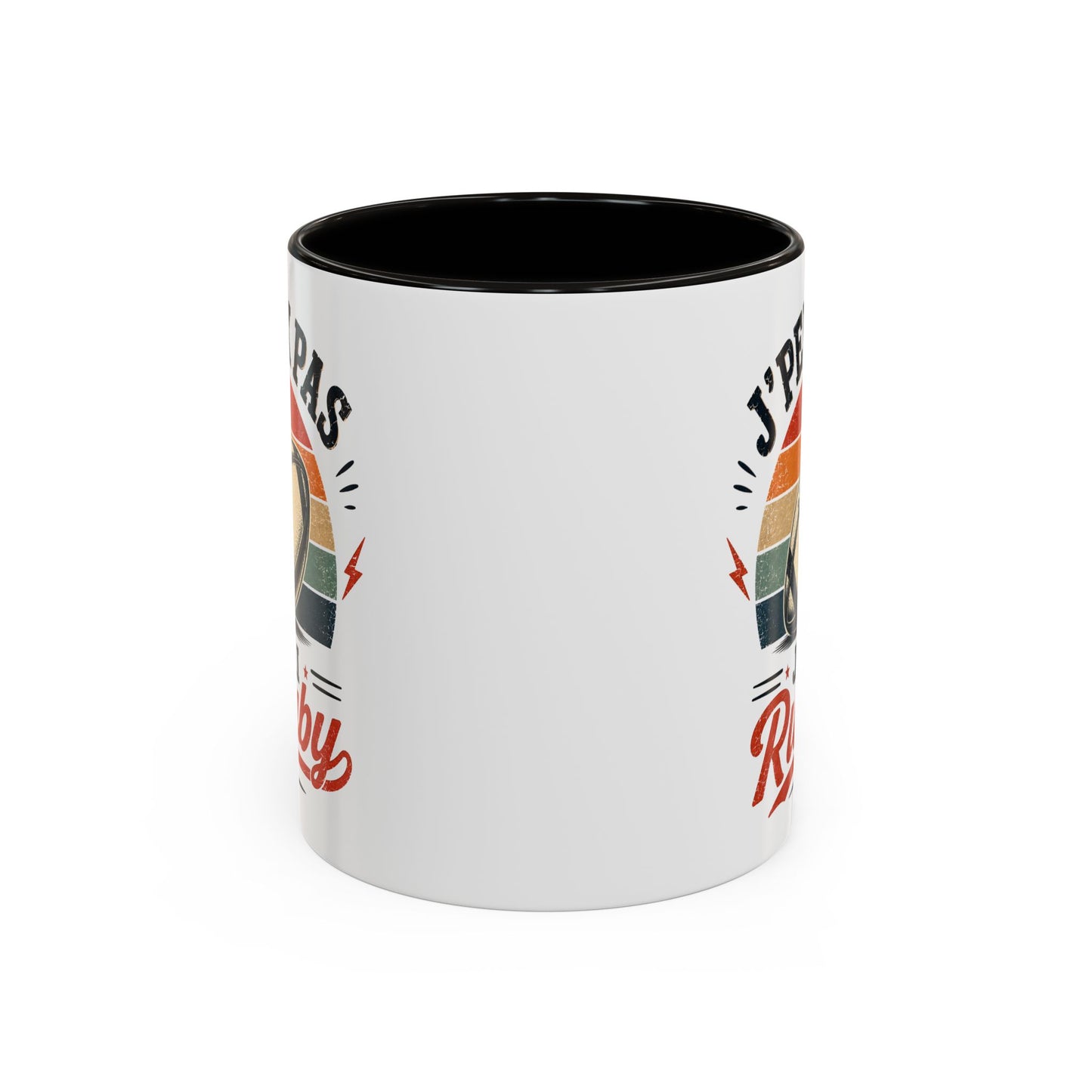 Tasse J’Peux Pas J’Ai Rugby – Mug Rugby Vintage Humoristique – Cadeau Rugbyman Homme Femme 325ml