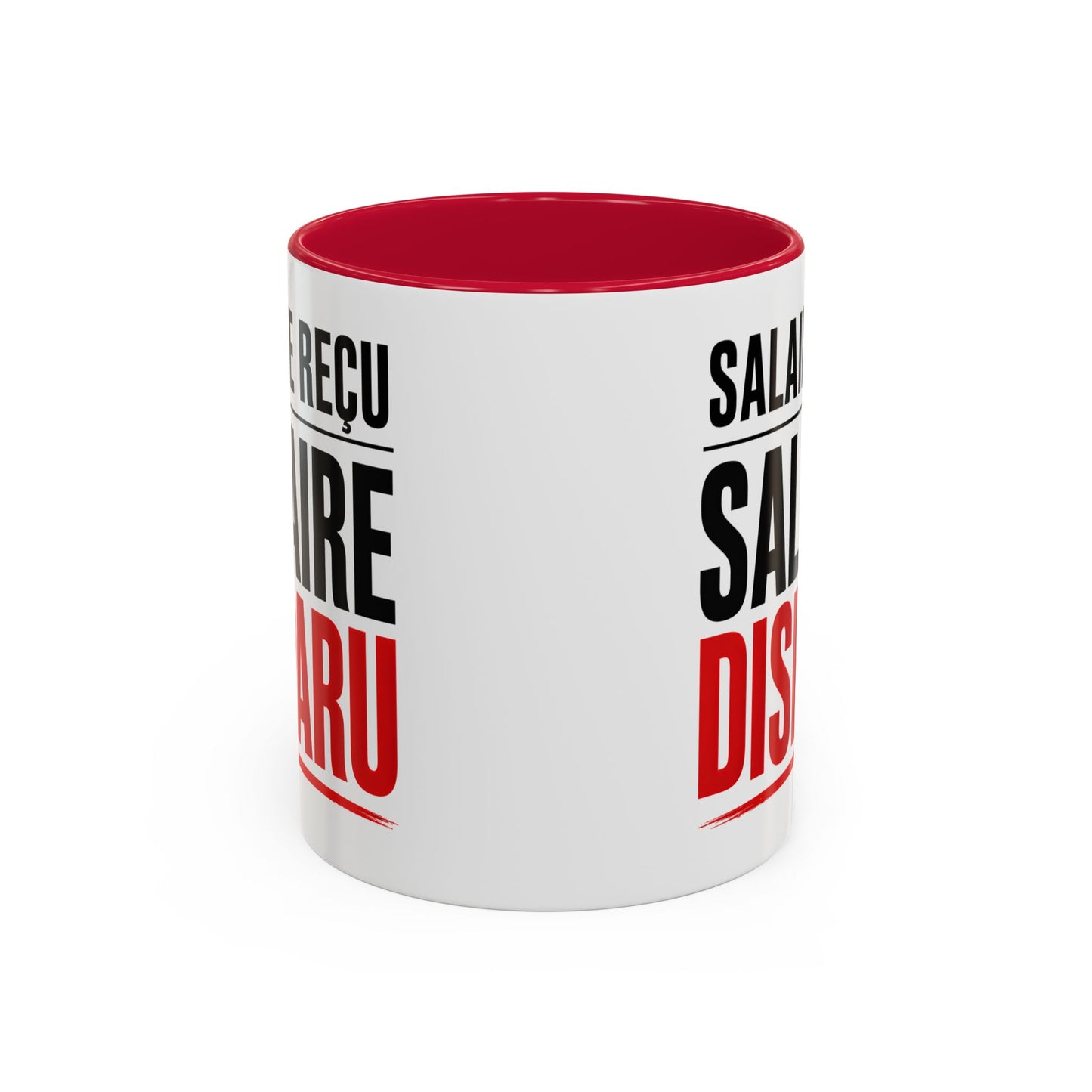 Mug Drôle Argent et Travail – Salaire Reçu Salaire Disparu – Cadeau Humour Bureau Collègue 325ml