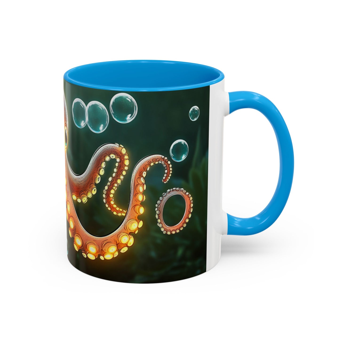 Mug Poulpe Kawaii – Tasse Pieuvre Mignonne Cartoon Océan Sous-Marin – Cadeau Animaux Marins 325ml