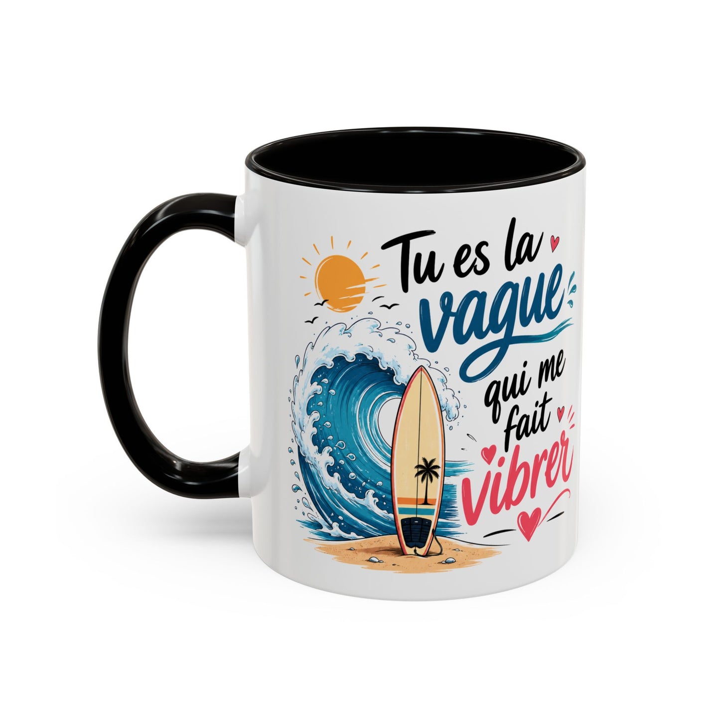 Tasse Tu Es La Vague Qui Me Fait Vibrer – Mug Surf Romantique – Cadeau Amour Couple Surfeur 325ml