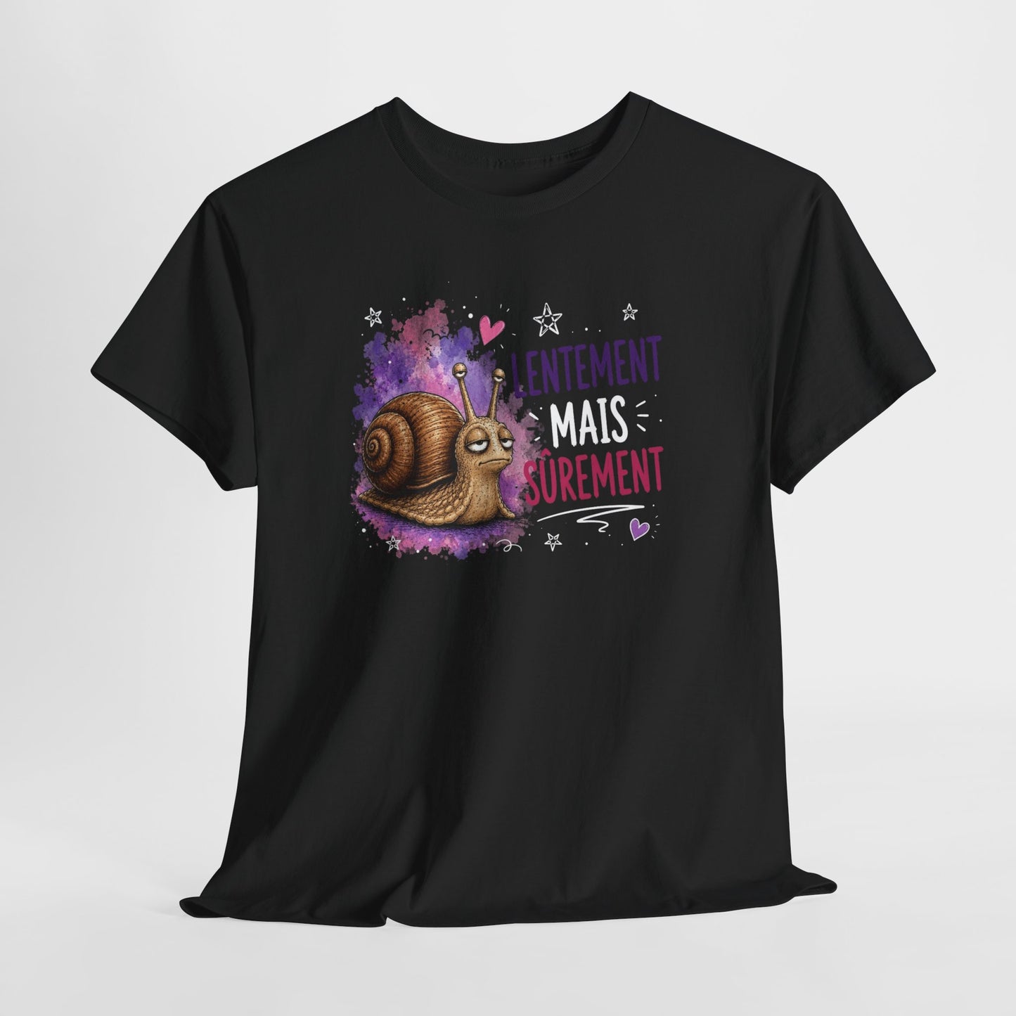 Tee-Shirt Humour Homme et Femme – Escargot Drôle Motivation Patience – Idée Cadeau Original Anniversaire