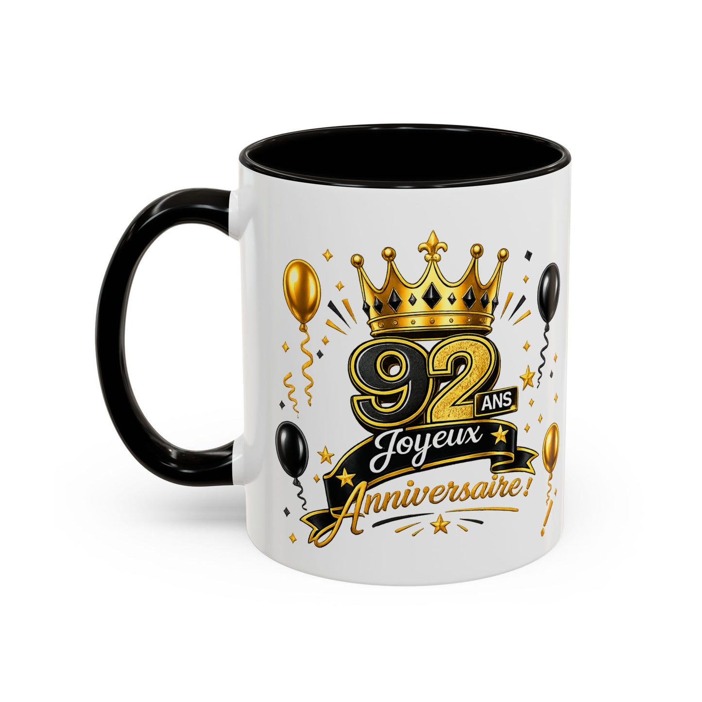 Mug Joyeux 92 Ans – Tasse Anniversaire 92 Ans – Cadeau Original pour Femme Homme – Idée Cadeau 92e Anniversaire