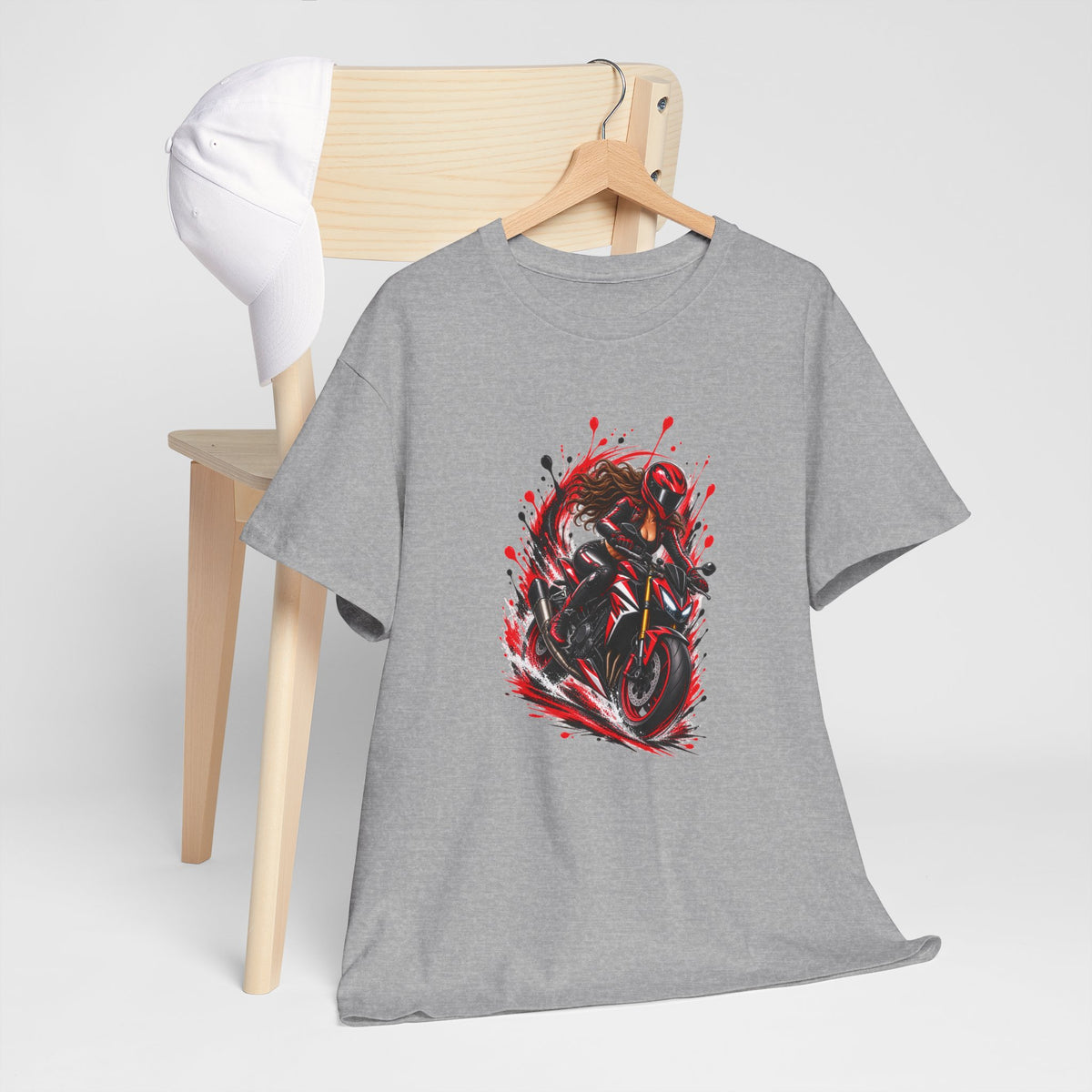 Tee Shirt Moto Femme – Motarde Passionnée de Vitesse – T-Shirt Moto Sportive Cadeau Original Femme