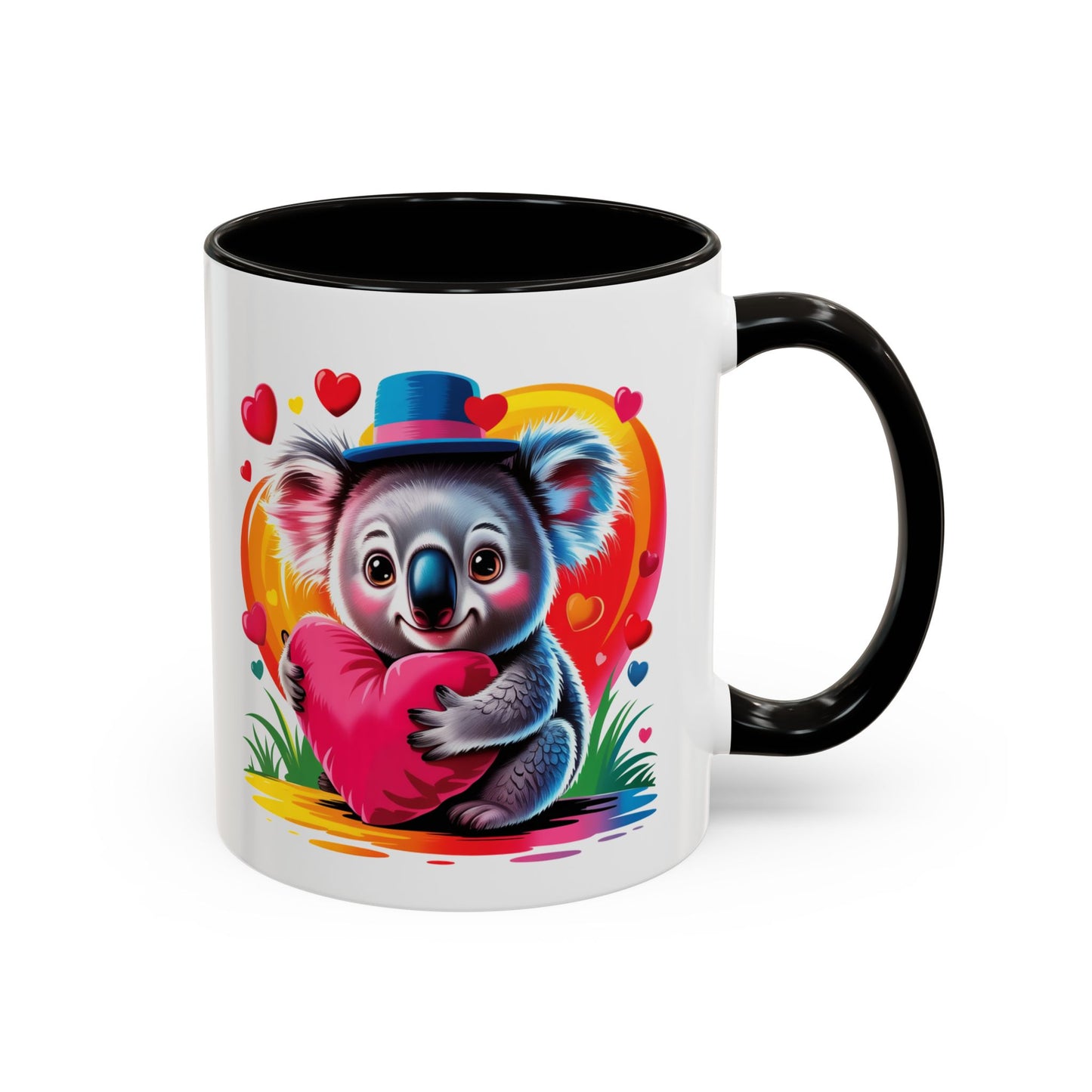 Mug Koala avec Cœur Rose – Tasse Kawaii Amour et Tendresse – Cadeau Original 325ml