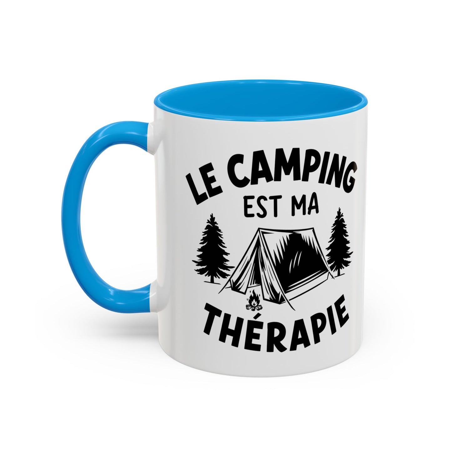 Tasse Camping Homme et Femme – Le Camping est ma Thérapie – Mug Humour Nature Plein Air – Cadeau Original pour Campeur – 325 ml