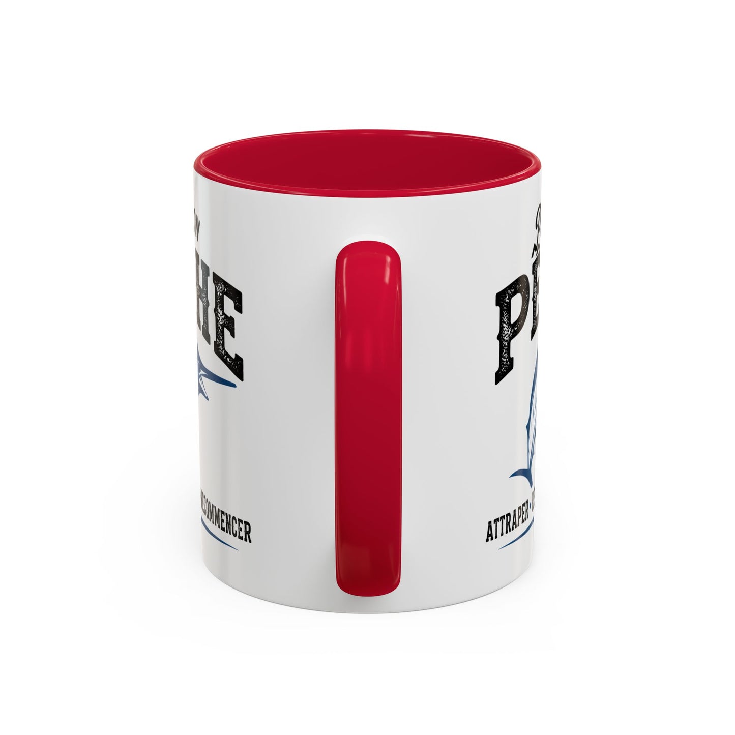 Mug Pêche Espadon – Tasse Pêcheur Passionné – Idée Cadeau Homme Amateur Poisson Mer – 325 ml Noir Bleu Rouge