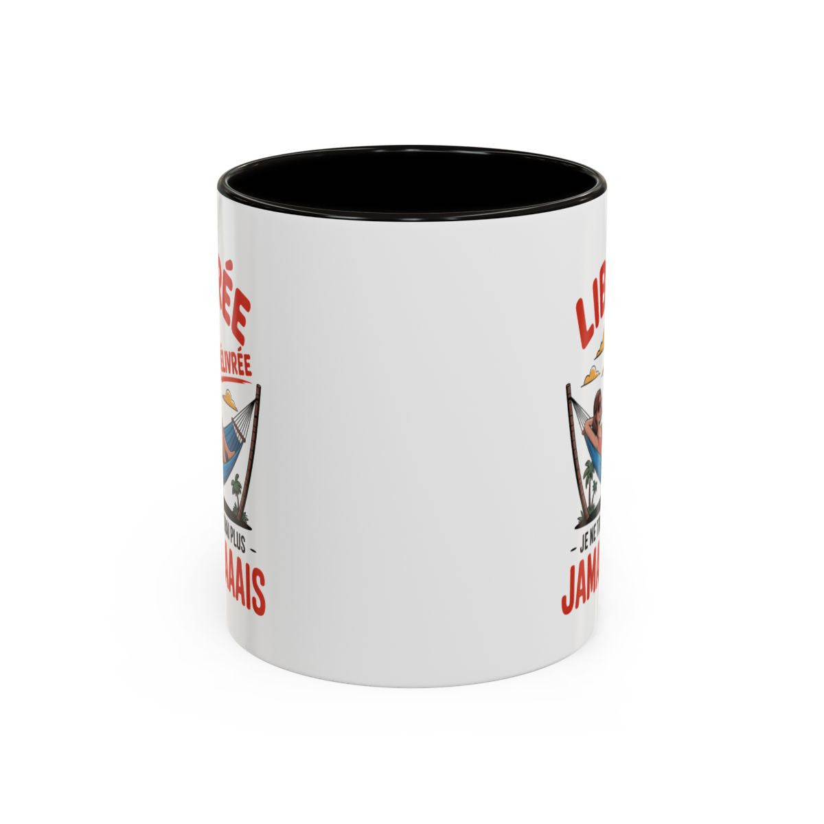 Mug “Libérée Délivrée Je ne travaillerai plus jamais” – Tasse Céramique Humour Vacances – Cadeau Collègue