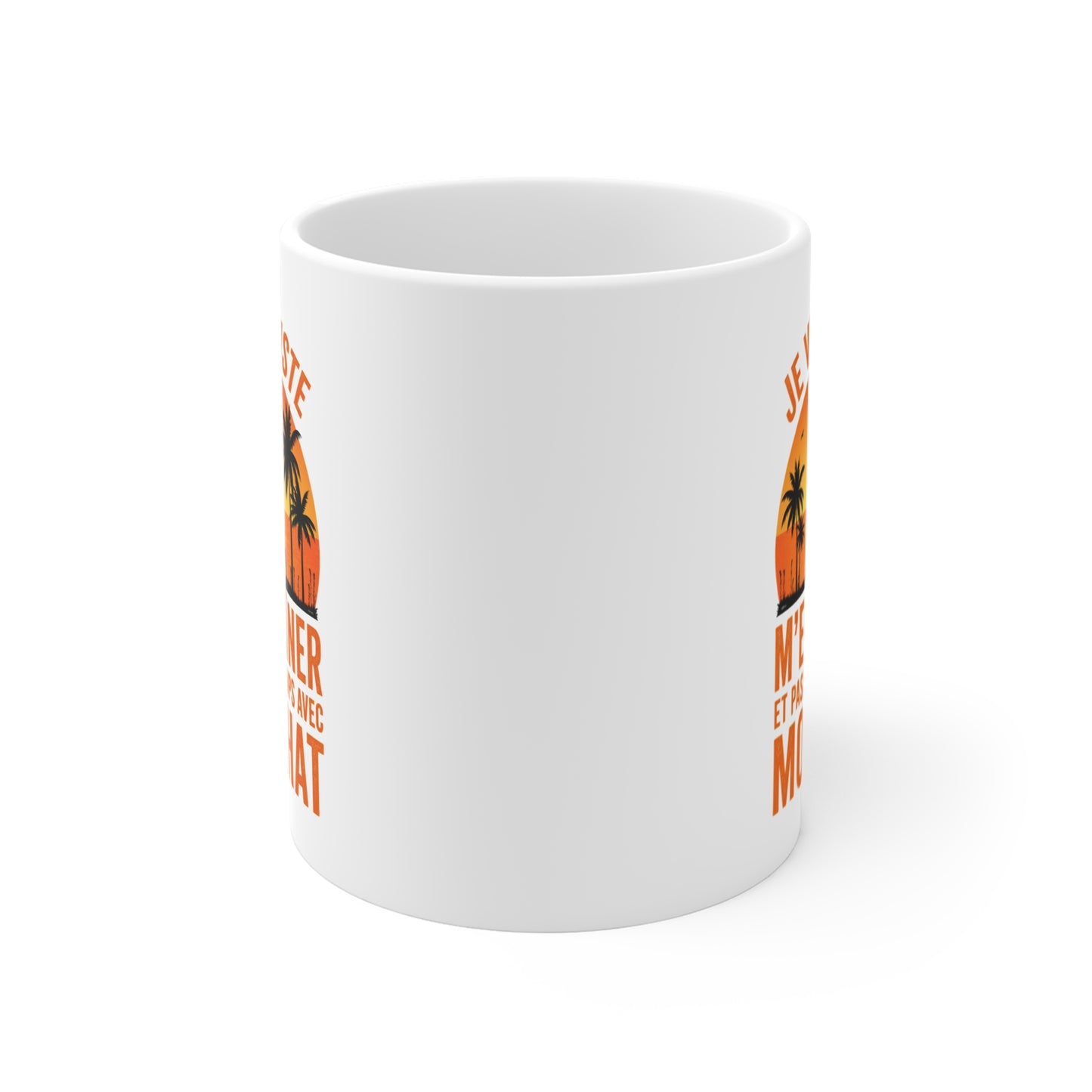 Mug Running Femme avec Chat – Tasse Course à Pied Jogging Sport – Cadeau Coureuse Amoureuse des Chats