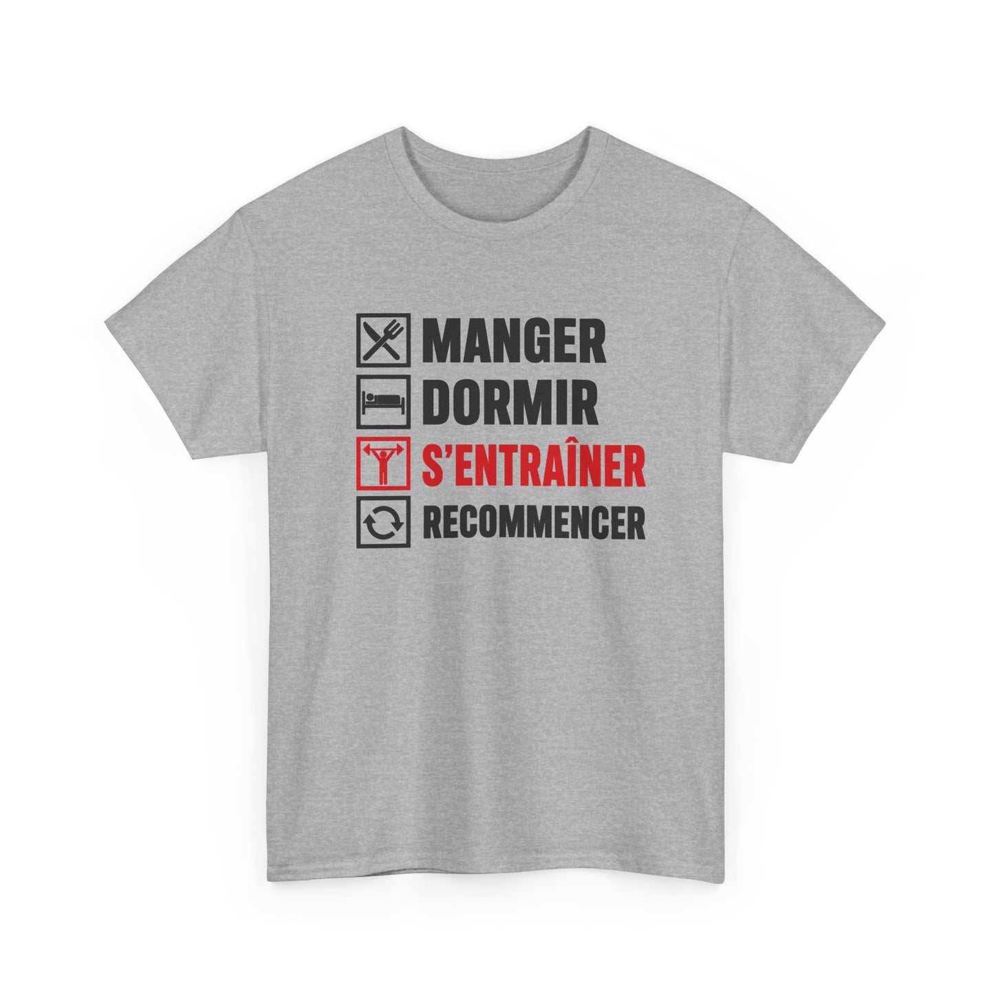 T-Shirt Musculation Homme et Femme – Fitness Sport Entraînement – Salle de Muscu Haltères – Cadeau Sportif