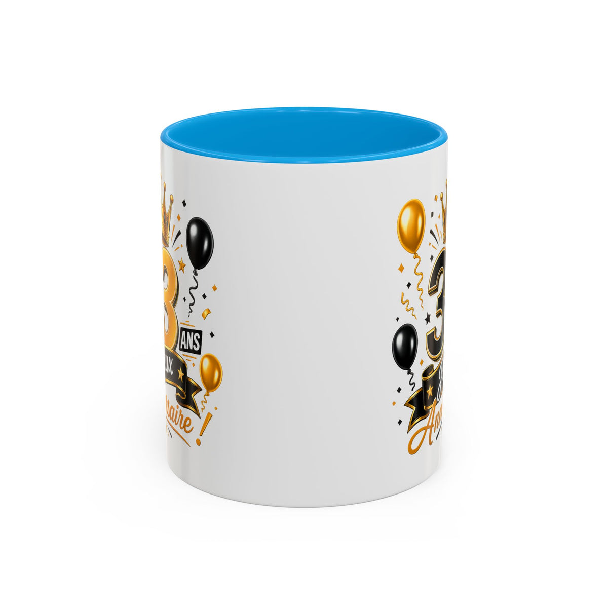 Mug Joyeux 33 Ans – Tasse Anniversaire 33 Ans – Cadeau Original pour Femme Homme – Idée Cadeau 33e Anniversaire Noir Bleu Rouge