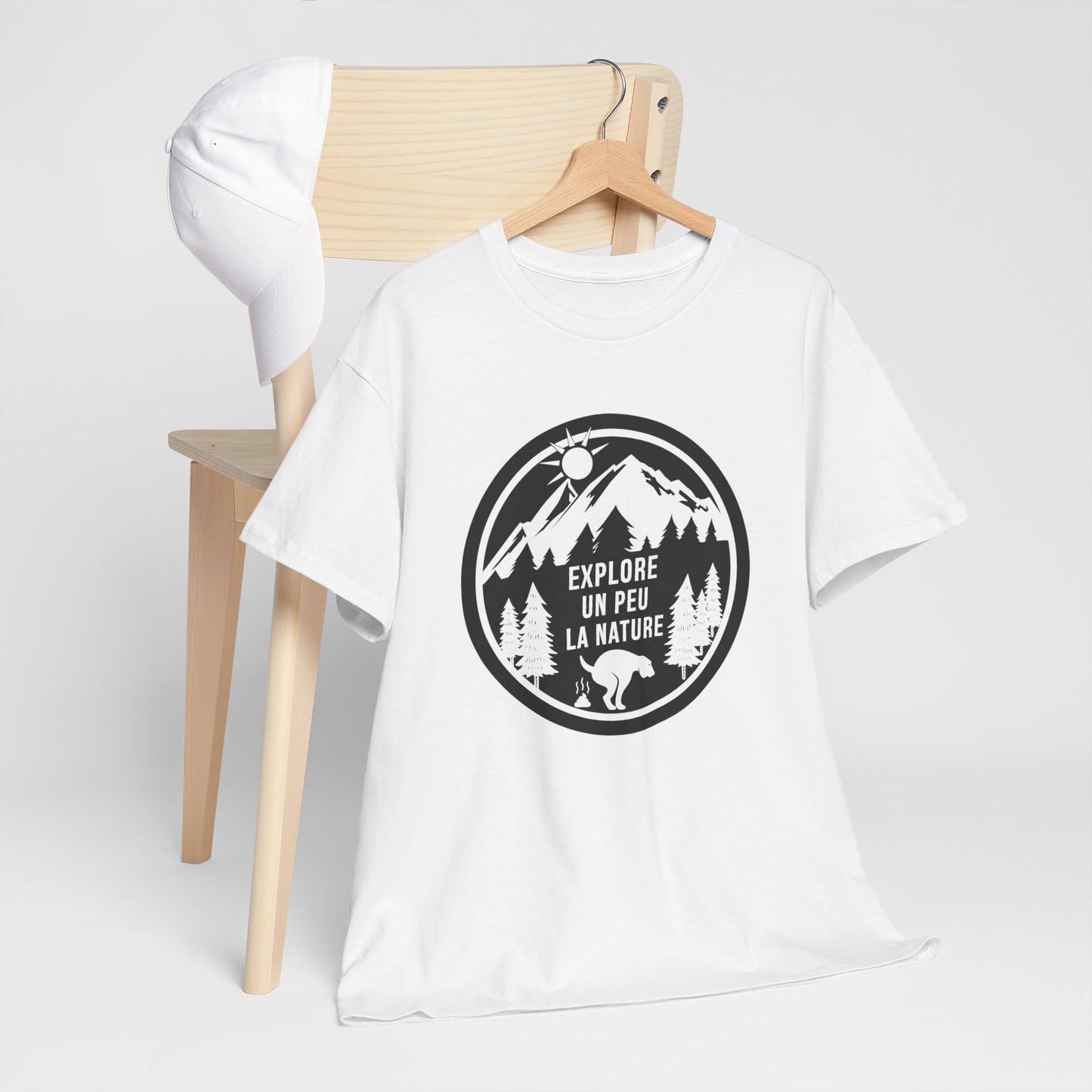 T-Shirt Chien Homme et Femme – Humour Promenade Randonnée Nature – Cadeau Propriétaire de Chien – Amoureux Animaux Plein Air