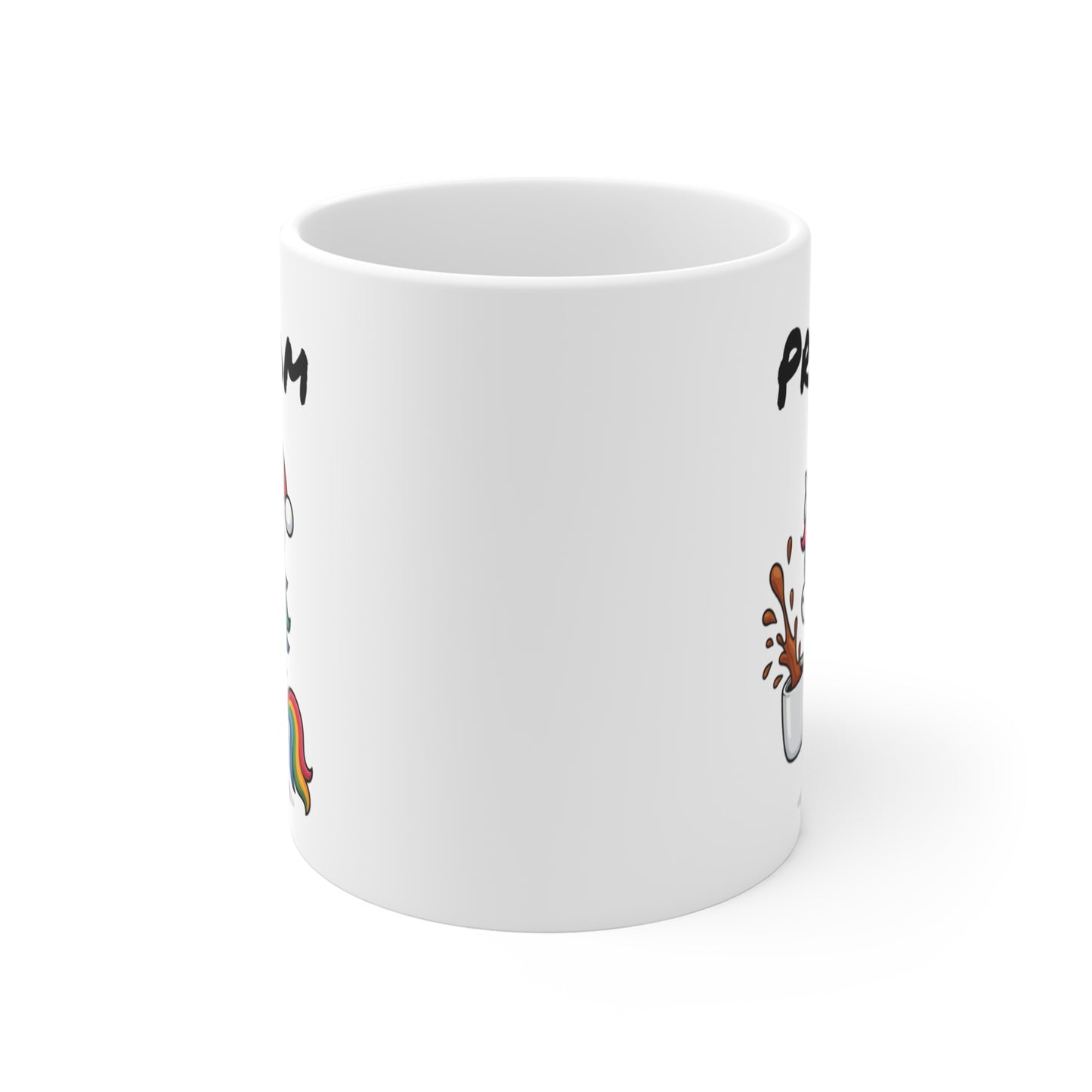 Tasse Personnalisable Licorne Noël – Mug Prénom Céramique 325ml – Cadeau Fêtes Mignon Original Micro-ondes Lave-vaisselle