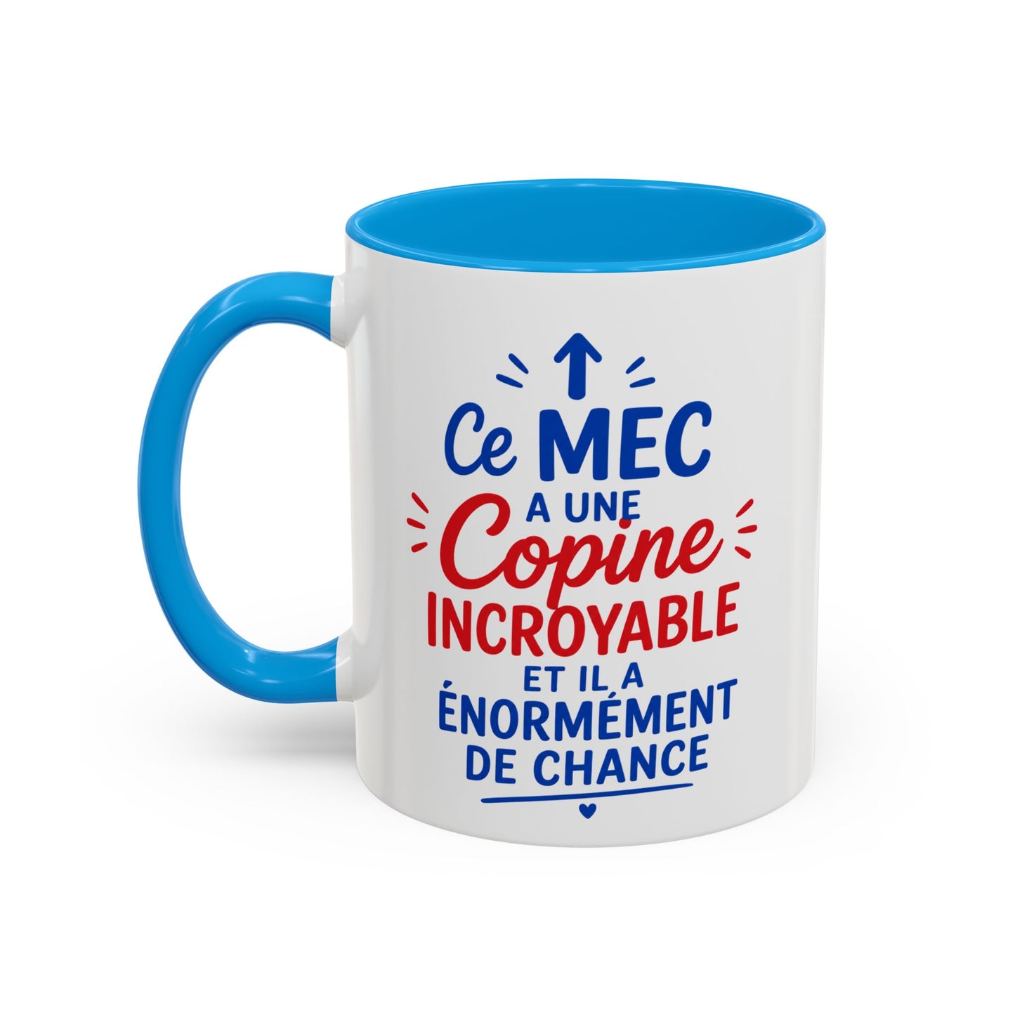 Tasse Ce Mec A Une Copine Incroyable Et Il A Énormément De Chance – Mug Humour Couple – Cadeau Petit Ami Amoureuse 325ml