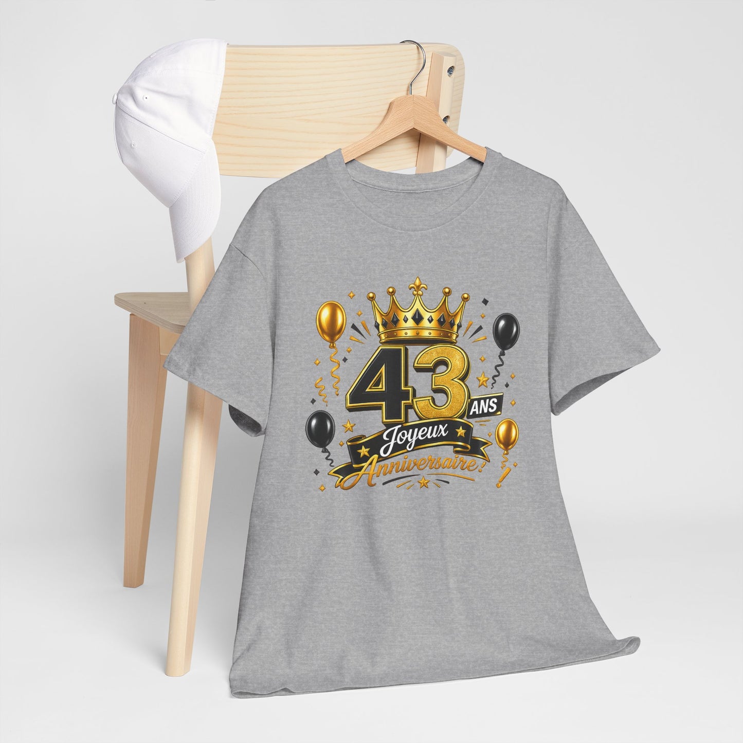 Tee Shirt Anniversaire 43 Ans Homme et Femme – Joyeux Anniversaire – Cadeau 43 Ans