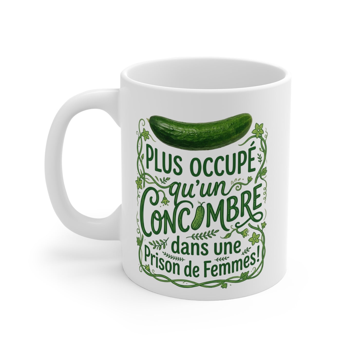 Mug Humour Concombre – Tasse Blague Drôle Adulte – Cadeau Humoristique Original