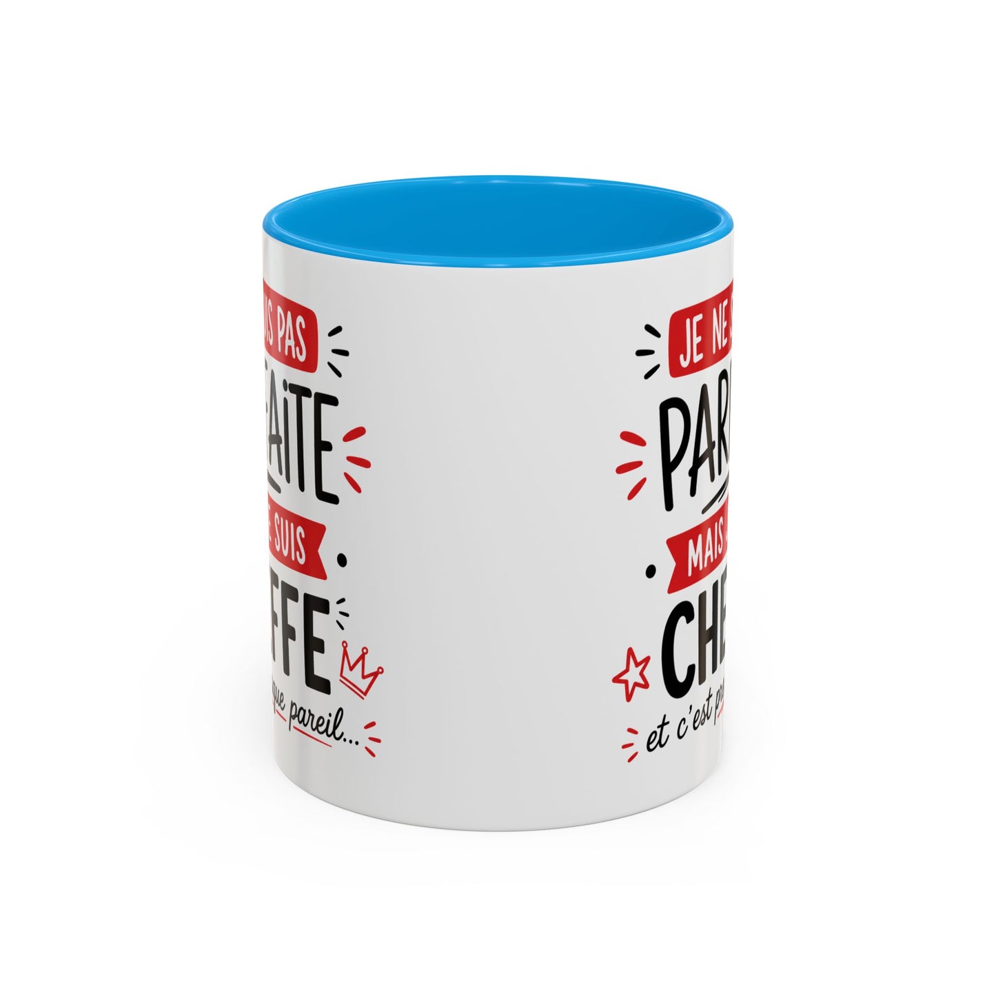 Tasse Je Ne Suis Pas Parfaite Mais Je Suis Cheffe – Mug Humour Travail Femme – Cadeau Cheffe Collègue Responsable 325ml