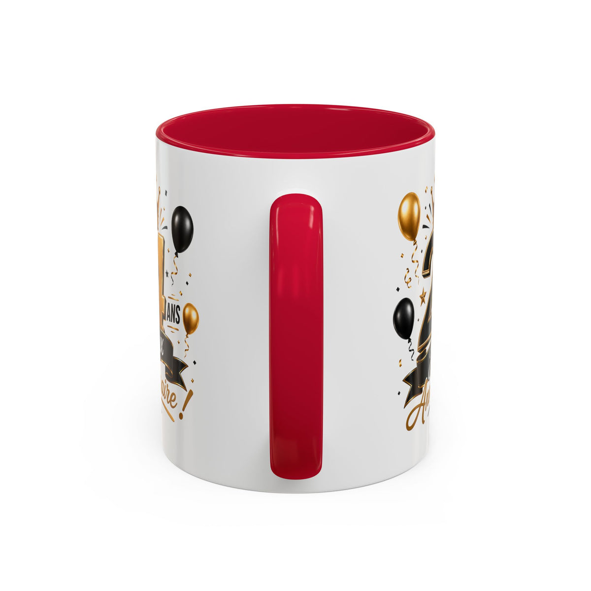 Mug Joyeux 24 Ans – Tasse Anniversaire 24 Ans – Cadeau Original pour Femme Homme – Idée Cadeau 24e Anniversaire Noir Bleu Rouge