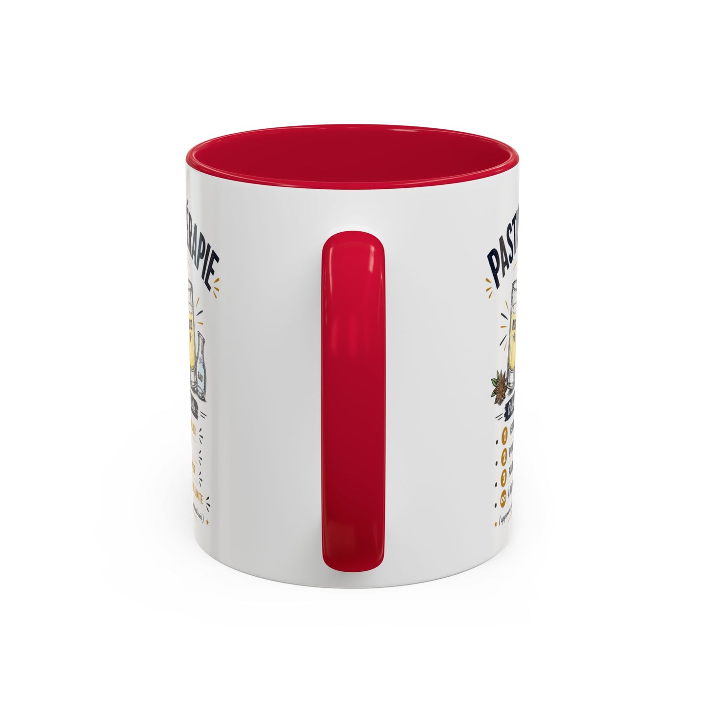 Mug Pastisthérapie Drôle – Tasse Humour Apéro Pastis – Cadeau Original Amateur de Pastis – Céramique 325ml Noir Bleu Rouge