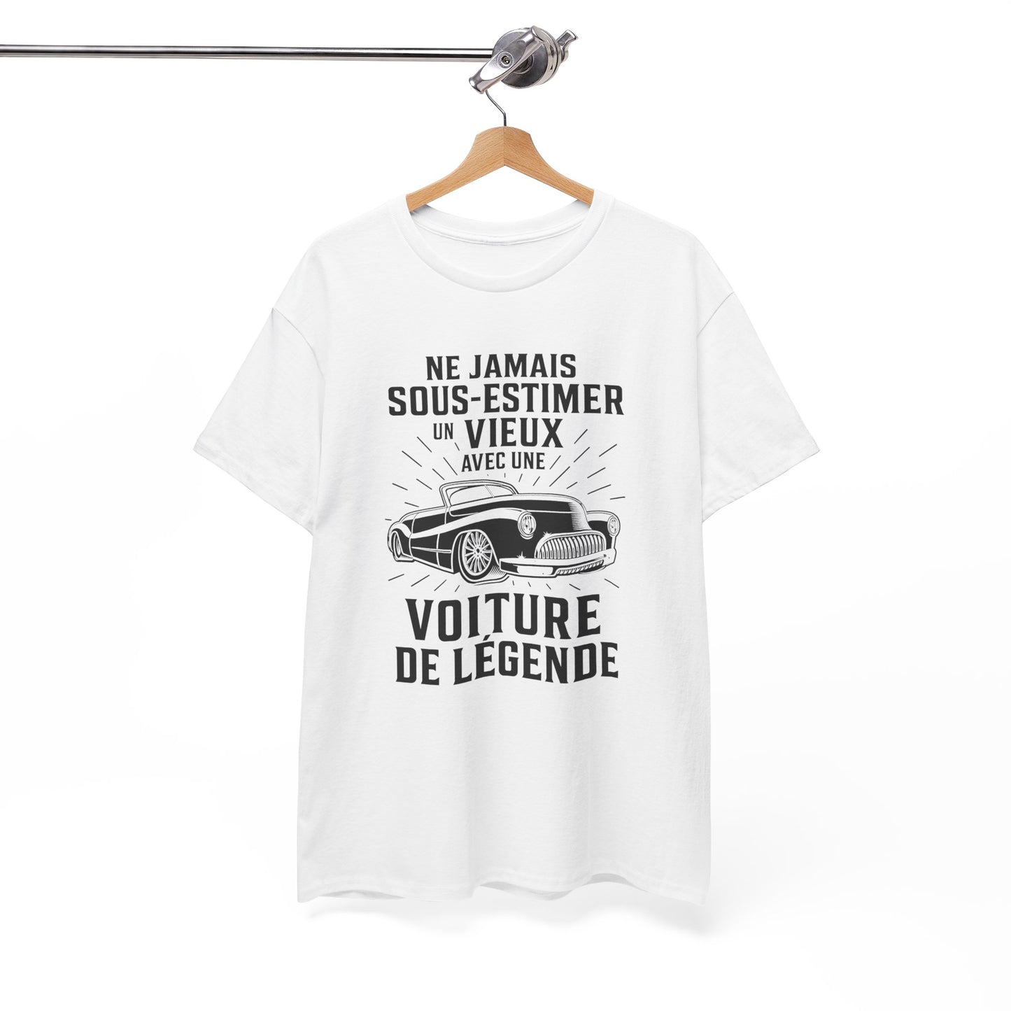 T-Shirt Voiture Ancienne Homme et Femme – Cadeau Passionné Automobile Vintage – Humour Auto de Légende – Collectionneur Mécanique