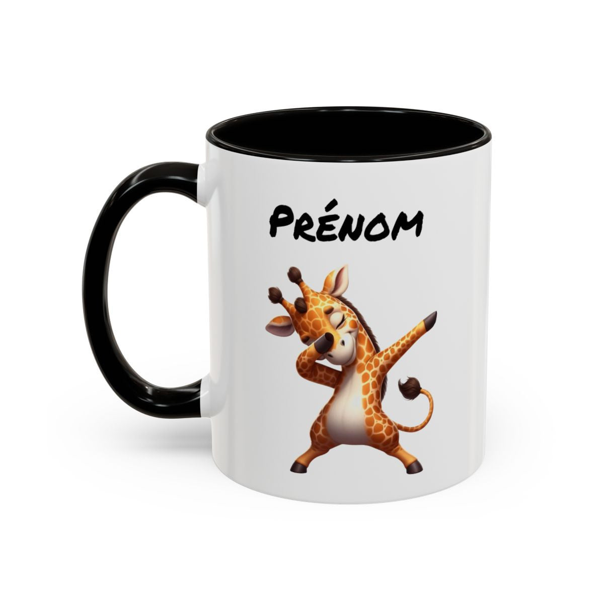 Tasse Personnalisable Girafe Dab – Mug Animal Drôle – Cadeau Fun Enfant ou Adulte – Céramique 325ml