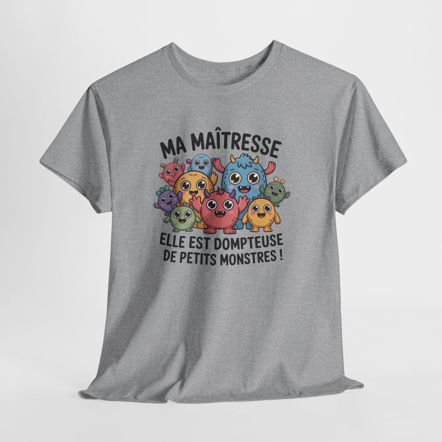 T-Shirt Maîtresse "Dompteuse de Petits Monstres" – Design Monstres Mignons – Cadeau Enseignante Original
