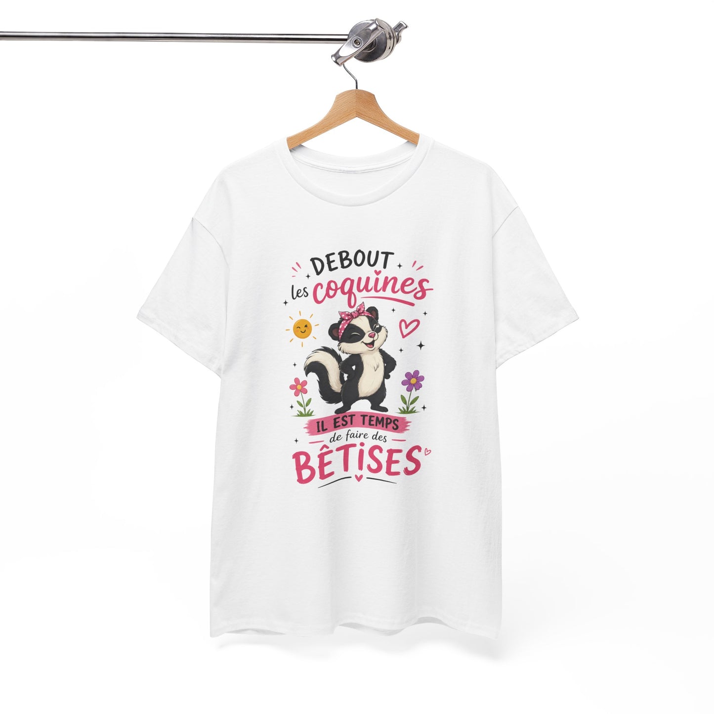 Tee-Shirt Femme Humour – Putois Drôle Coquine et Bêtises – Cadeau Original Amusant pour Femme Copine Amie