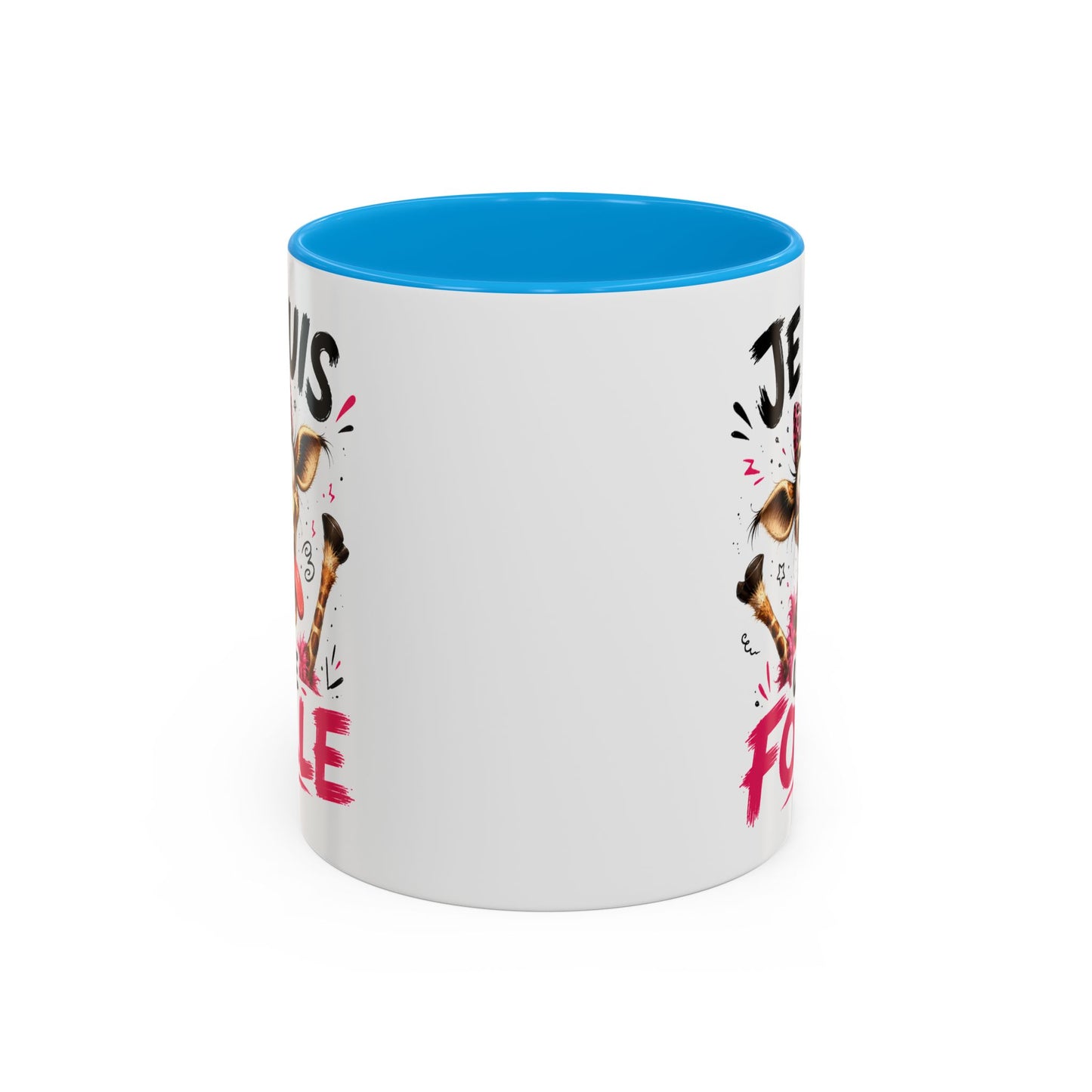 Tasse Je Suis Une Folle – Mug Girafe Folle Humoristique – Cadeau Femme Drôle et Délirant 325ml