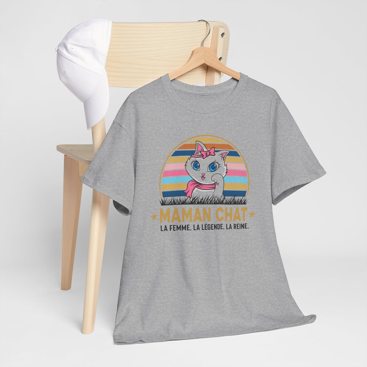 Tee Shirt Maman Chat Femme – Amoureuse des Chats et Félins – Idée Cadeau Maman Passionnée de Chats Humour