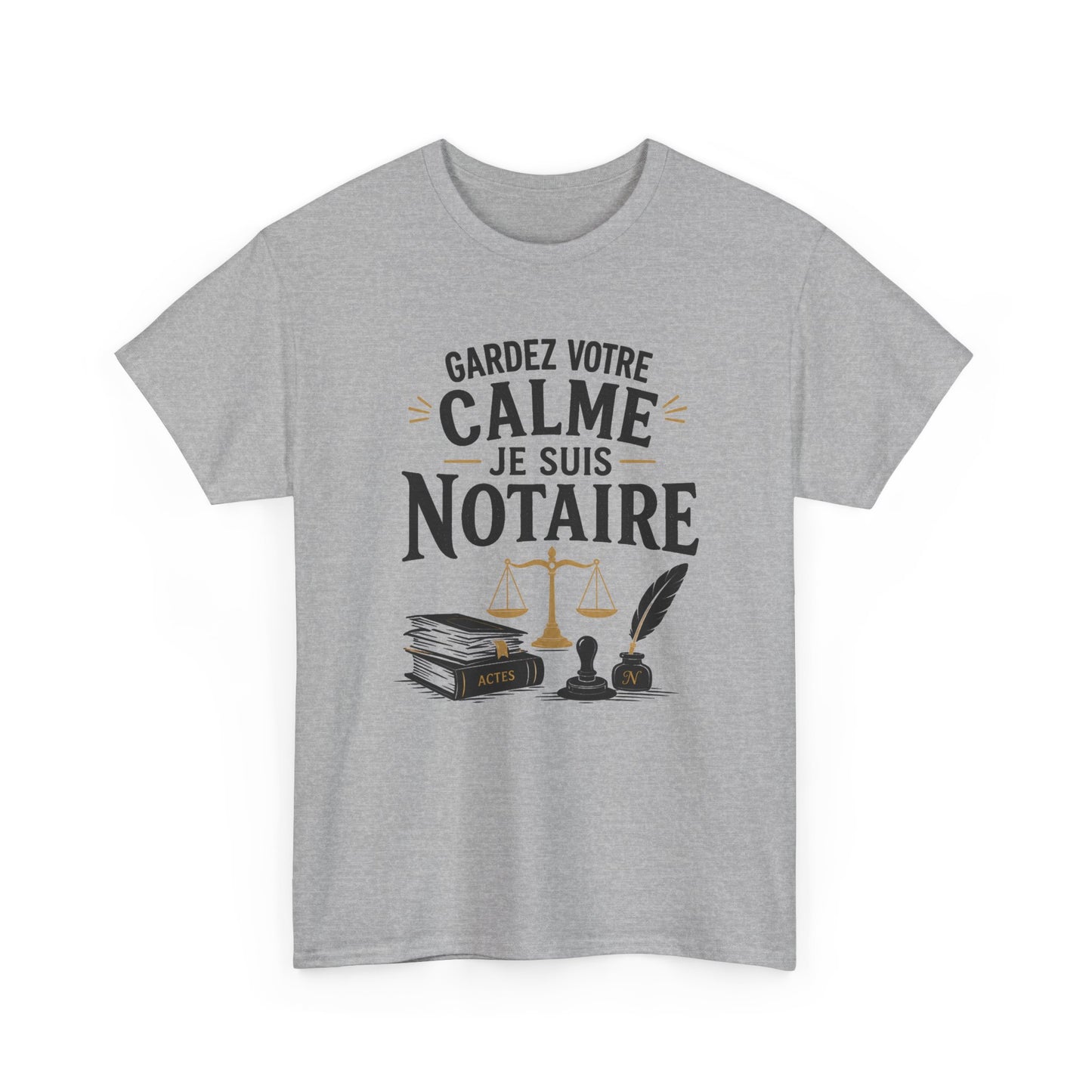 Tee Shirt Homme et Femme Notaire Humour Métier Juridique Cadeau Professionnel Droit Justice Étude Notariale