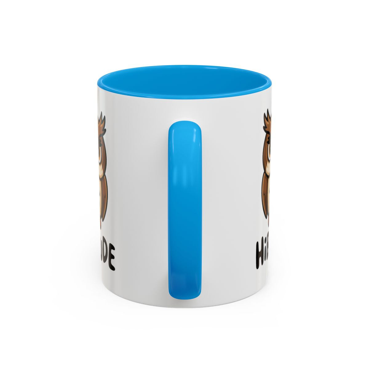 Tasse Hibou Hiboude – Mug Animal Drôle – Cadeau Humour Animalier – Céramique 325ml Noir Bleu Rouge