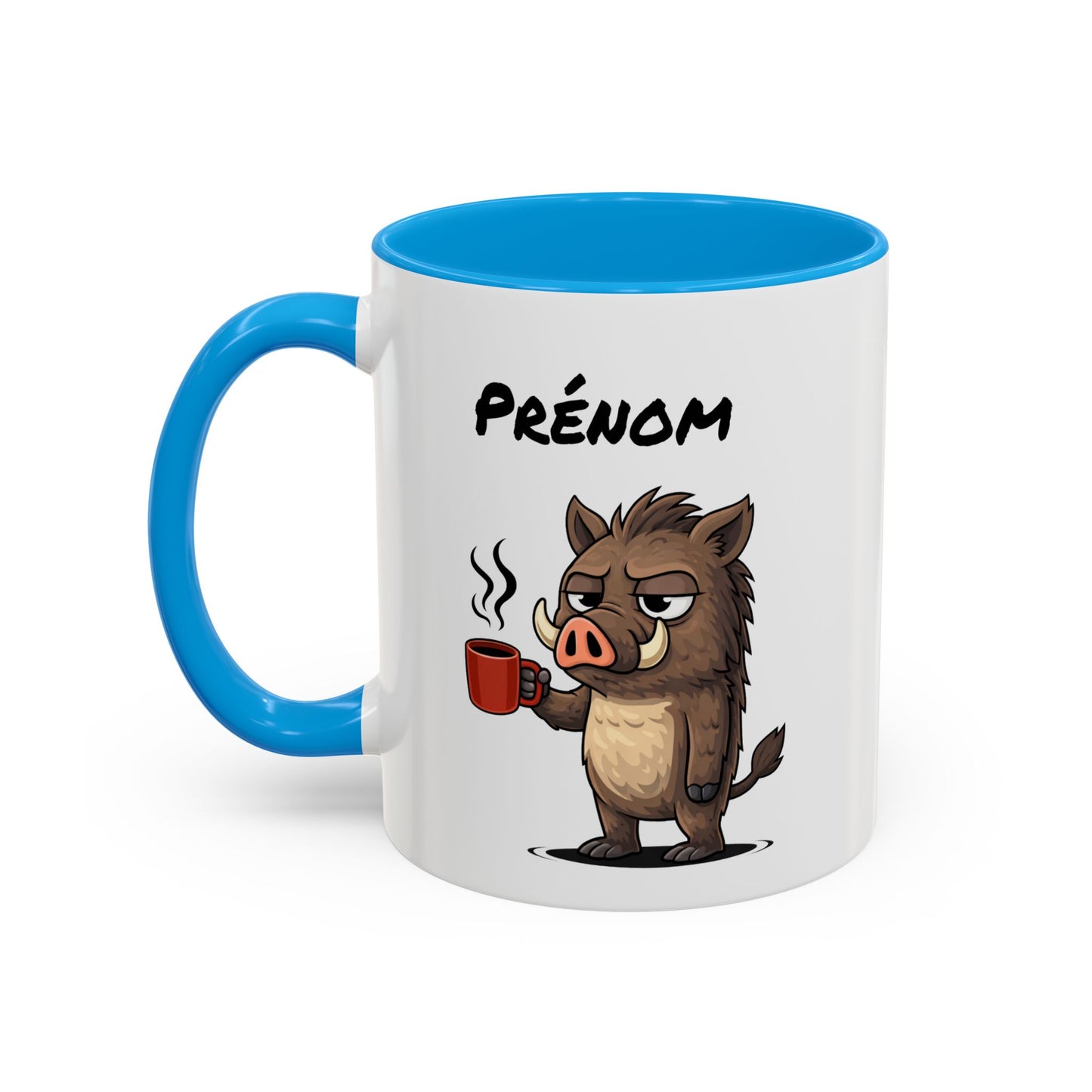Mug Sanglier Fatigué Personnalisable 325ml – Tasse Café Humour Animal Drôle Réveil Difficile Cadeau