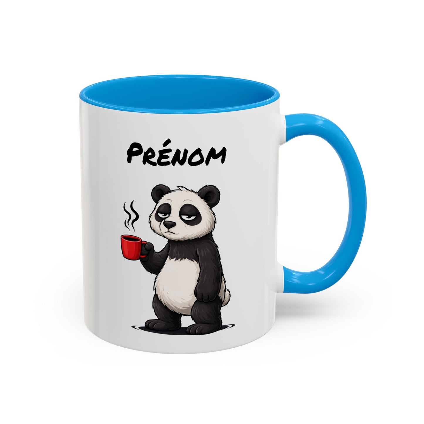 Tasse Panda Fatigué avec Café – Mug Animal Mignon et Relax – Illustration Cartoon 325ml