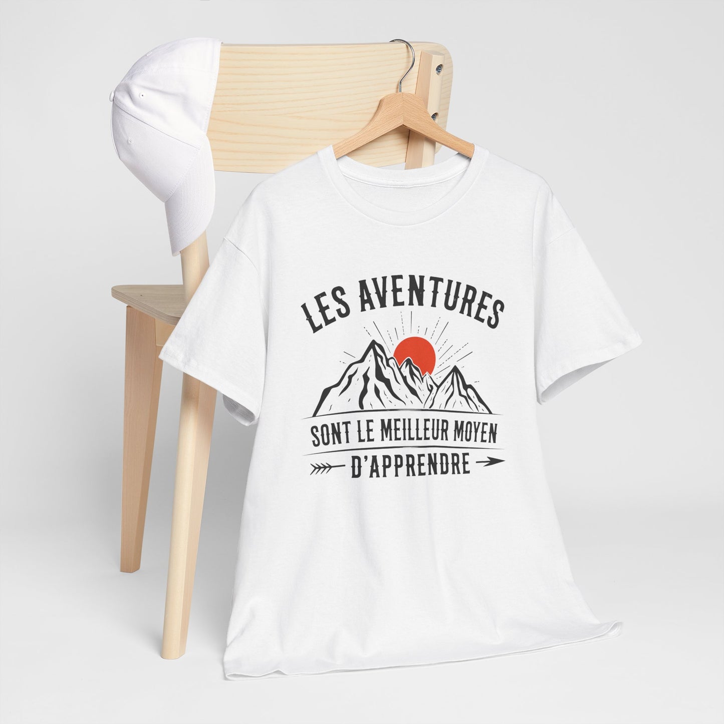 Tee Shirt Aventure Homme Femme – Montagne Nature Randonnée Voyage – Idée Cadeau Aventurier Randonneur Plein Air