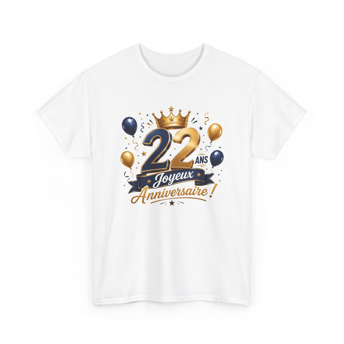 Tee Shirt Anniversaire 22 Ans Homme et Femme Joyeux Anniversaire Cadeau 22 Ans Idée Cadeau Adulte