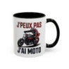 Tasse J’peux Pas J’ai Moto – Mug Motard Humour – Cadeau Passion Moto – Céramique 325ml