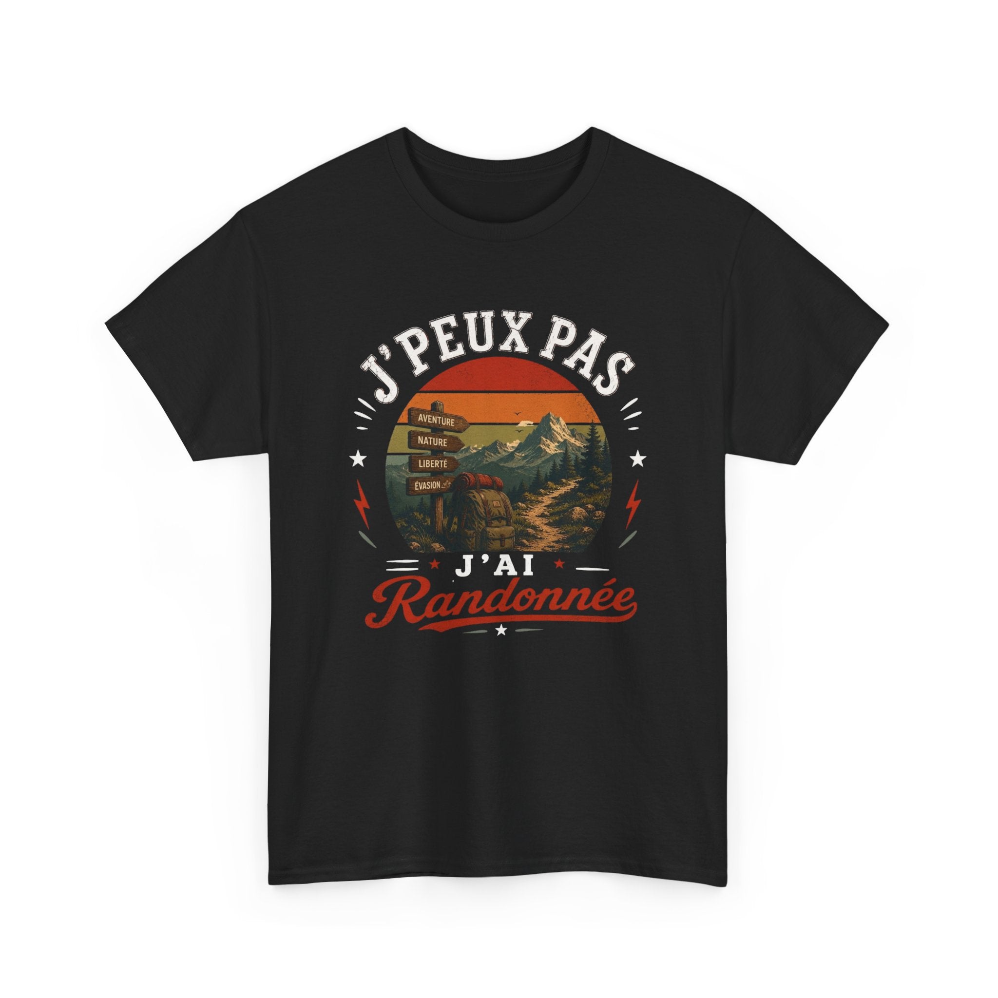 T-ShirtHomme Femme – J’Peux Pas J’Ai Randonnée – Tee Shirt Randonneur Randonneuse Montagne Trekking Marche Nature Aventure Outdoor Cadeau Passion
