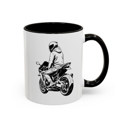 Tasse Moto Sport Homme – Mug Motard Casqué sur Moto Sportive – Cadeau Original Passion Moto Sportive Motocycliste Pilote 325 ml