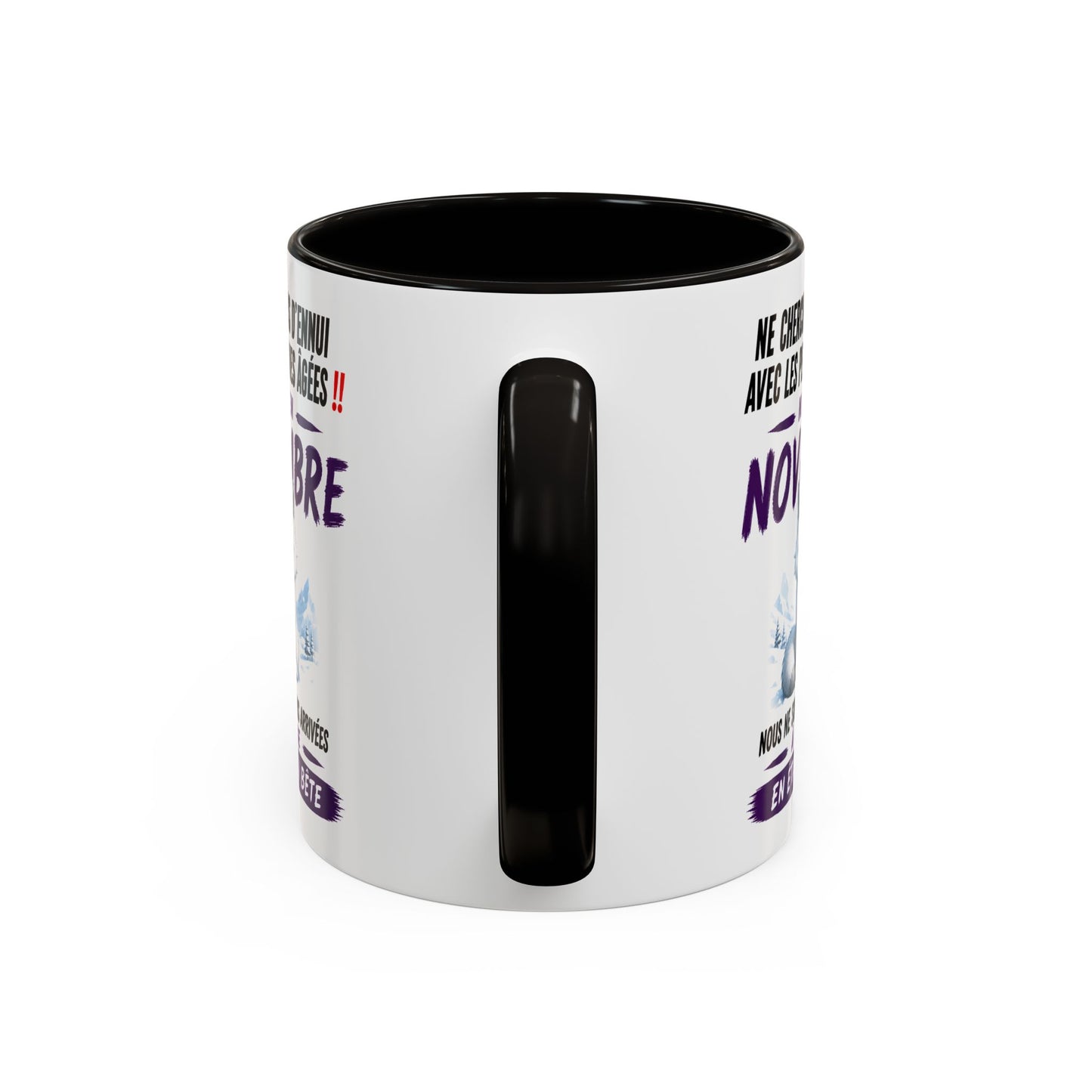 Tasse Humour Personnes Nées en Novembre – Mug Renard Arctique Drôle Senior Retraité – Cadeau Anniversaire Homme Femme 325ml