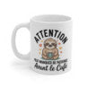 Mug Paresseux Humour – Peut Manquer de Patience Avant le Café – Tasse Originale Amoureux du Café – Cadeau
