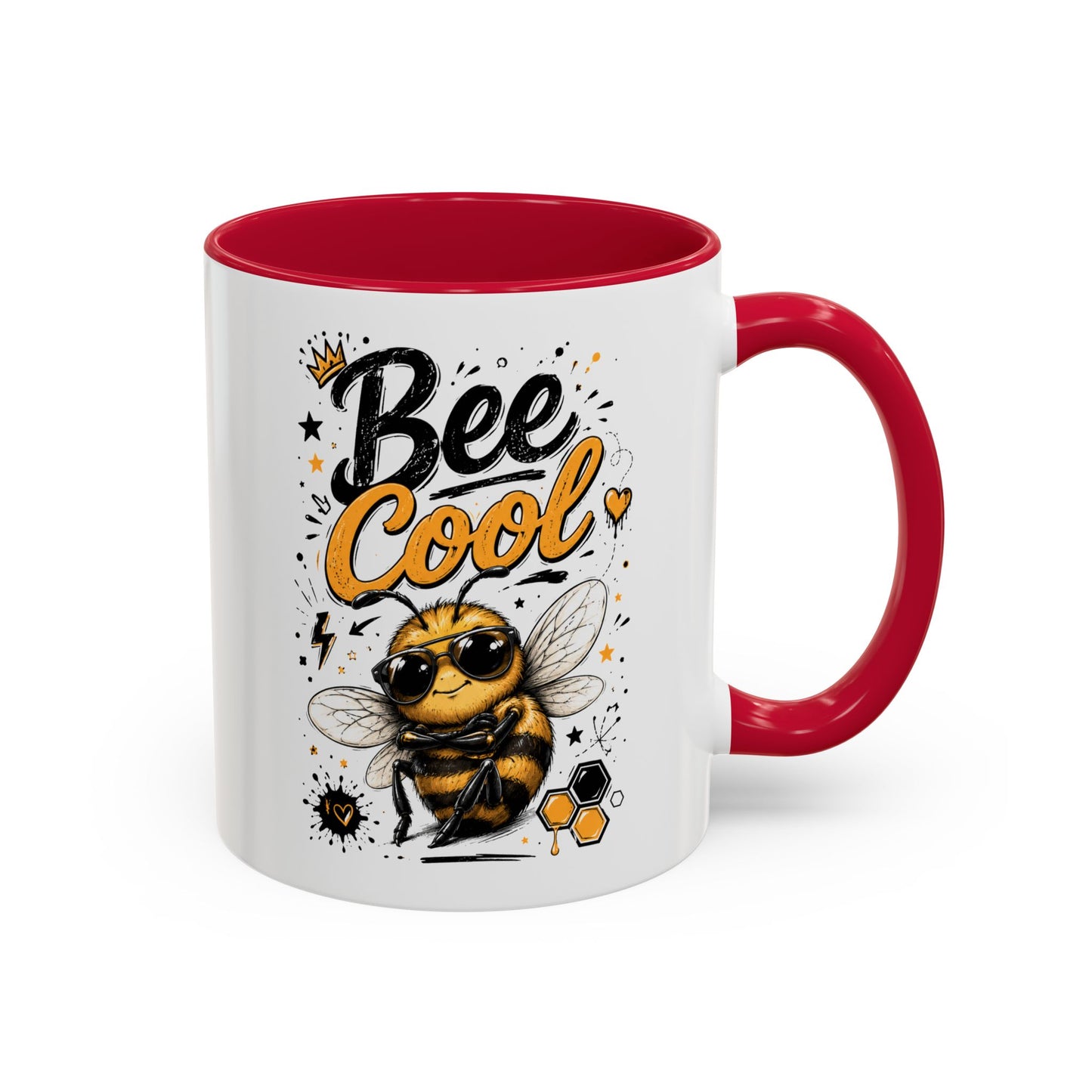 Tasse Abeille Humoristique – Bee Cool – Mug Drôle Abeille avec Lunettes 325ml Idée cadeau