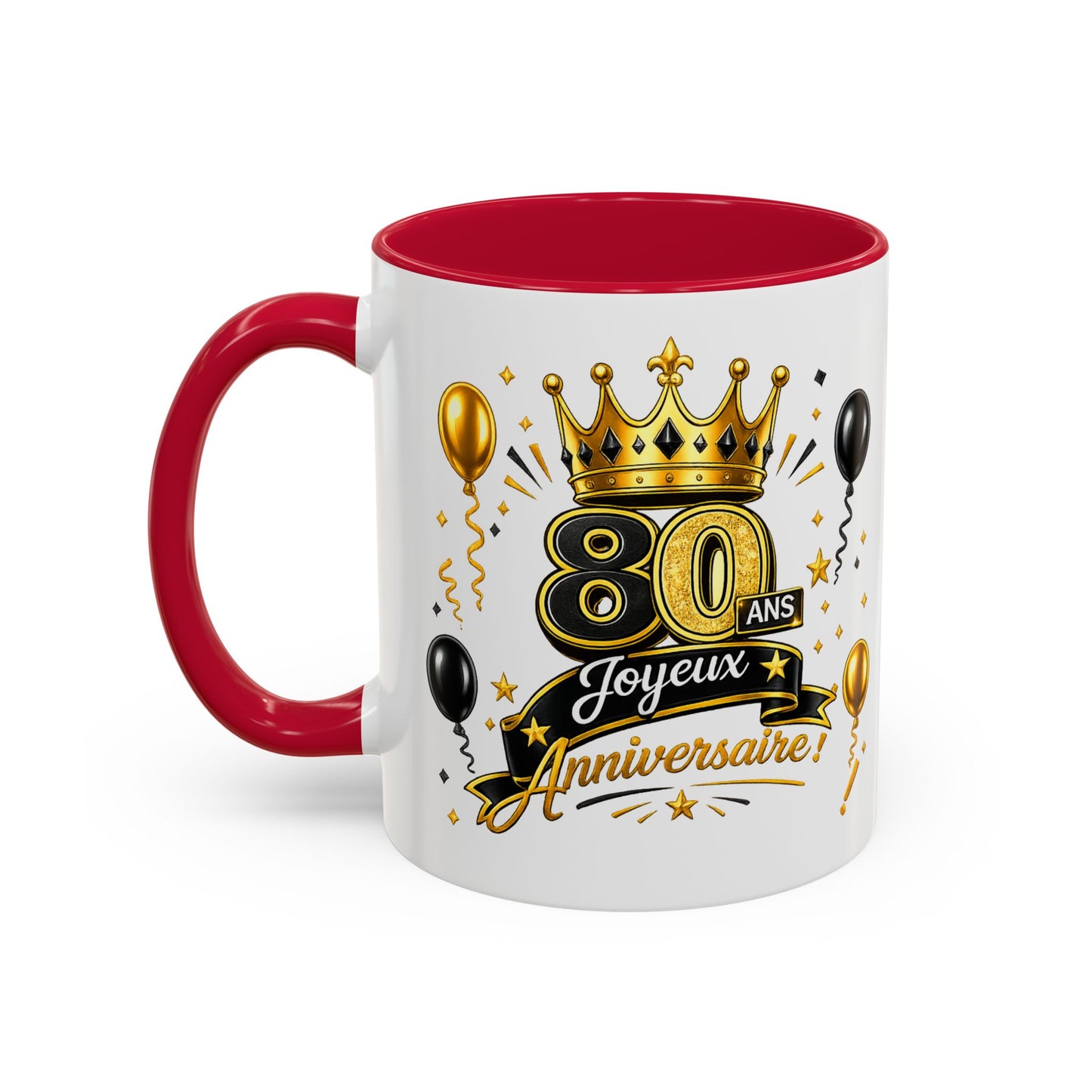 Mug Joyeux 80 Ans – Tasse Anniversaire 80 Ans – Cadeau Original pour Femme Homme – Idée Cadeau 80e Anniversaire