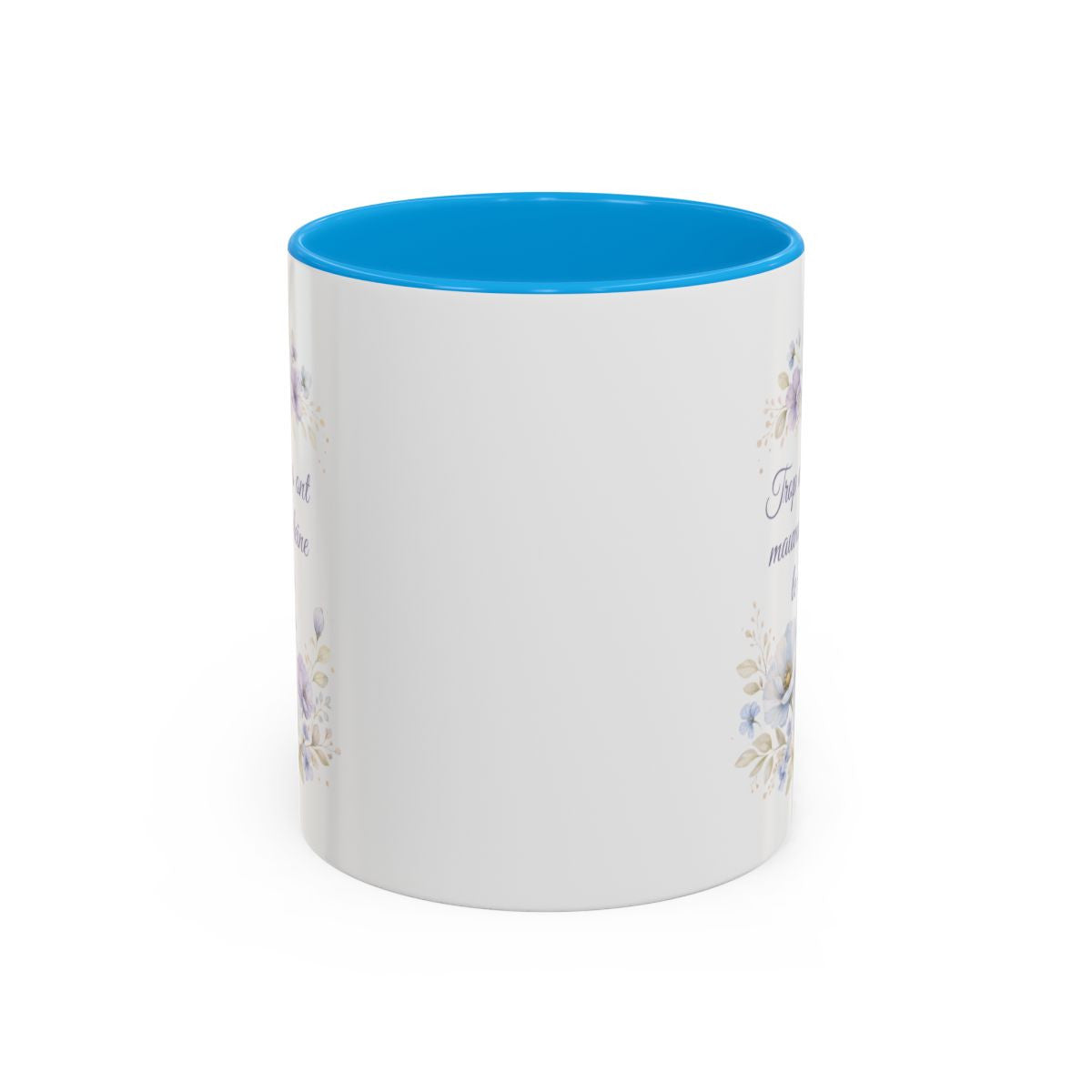 Tasse Humour Matin Fleurs Bleues – Mug Citation Drôle Mauvaise Haleine – Cadeau Original Café 325ml