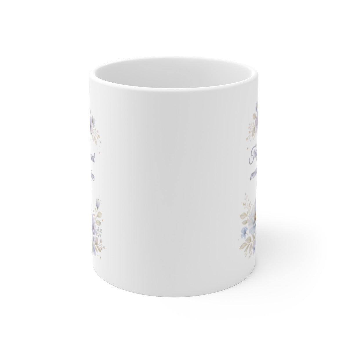 Mug citation humour matin – Trop de gens ont mauvaise haleine le matin – Tasse florale élégante – Cadeau