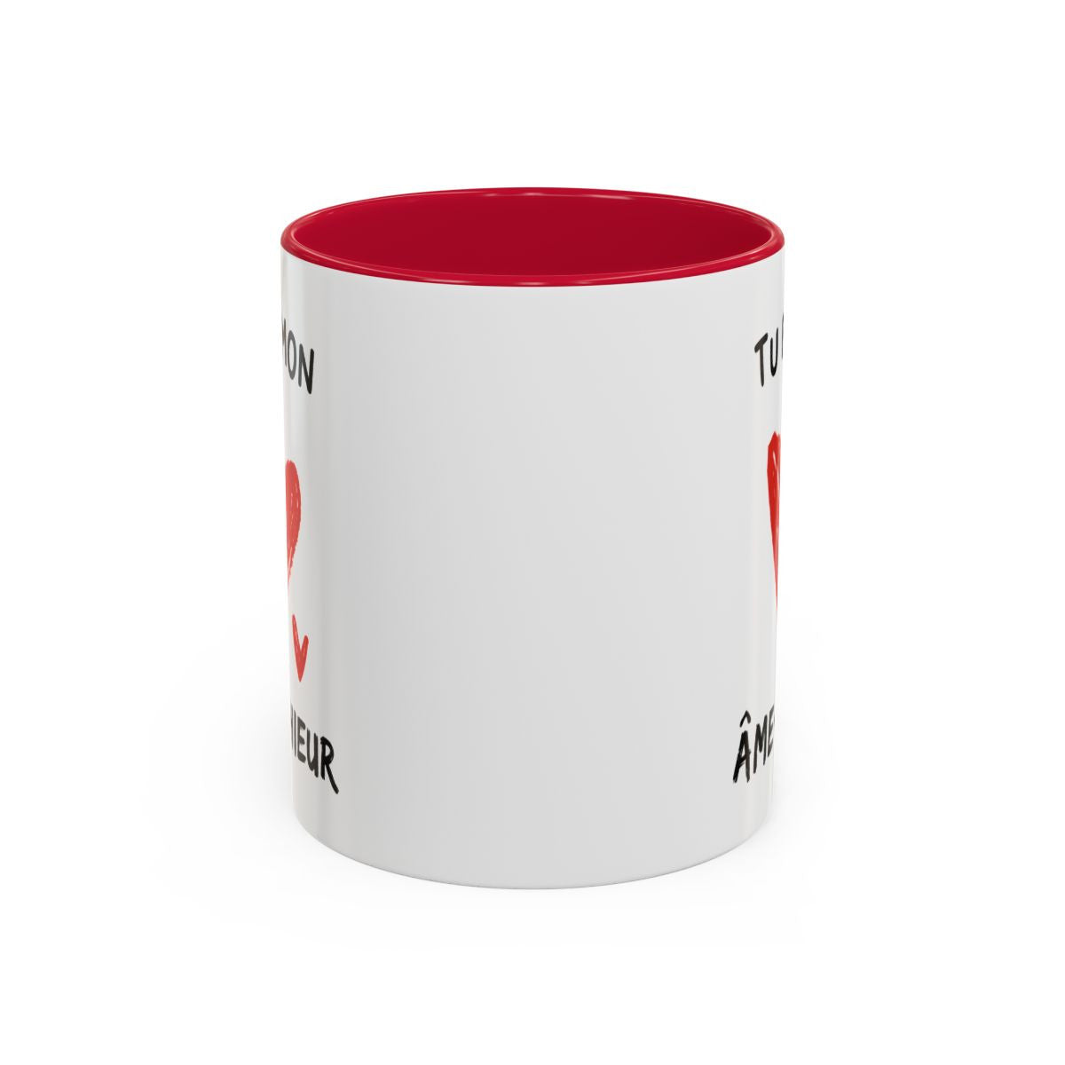 Tasse Humour Tu Es Mon Âme-Chieur – Mug Amour Drôle avec Cœur Rouge – Cadeau Couple Original 325ml