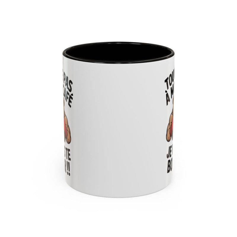 Tasse Humour Café Touche Pas À Mon Café Ou Je Vais Te Boxer – Mug Drôle Matinal – Cadeau Original 325ml