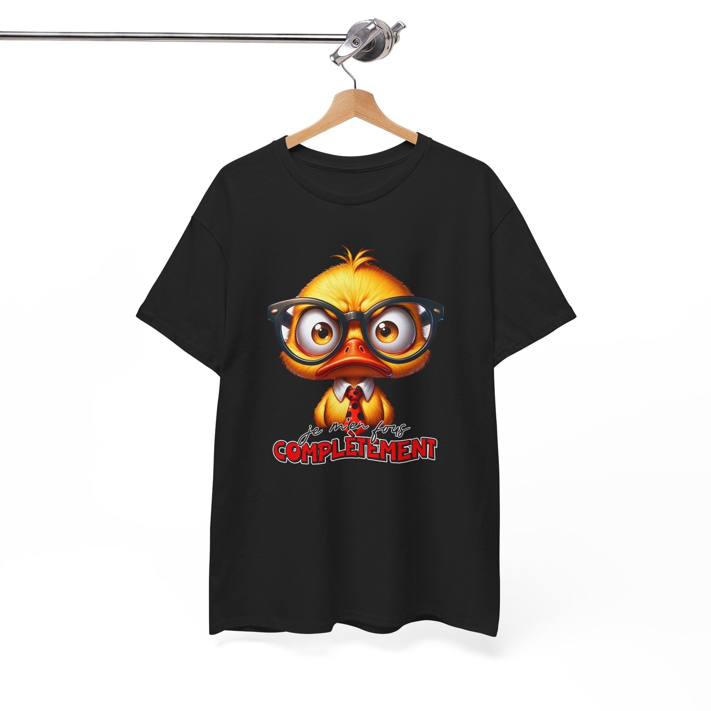 Tee Shirt Je M’En Fous Complètement – T-Shirt Humour Canard Rigolo – Cadeau Homme Femme Humour Décalé